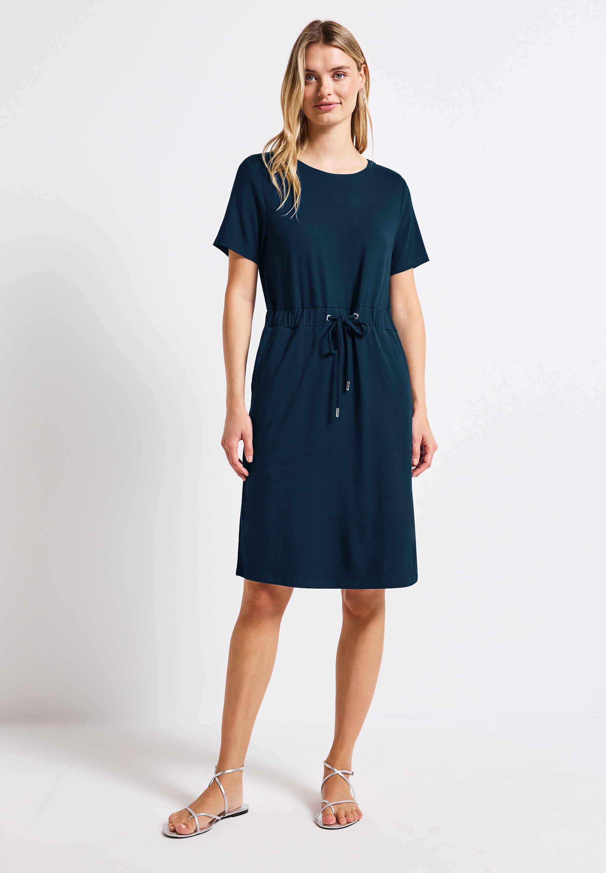 STREET ONE Jerseykleid Ohne Taschen mit Tunnelzug an der Taille günstig online kaufen