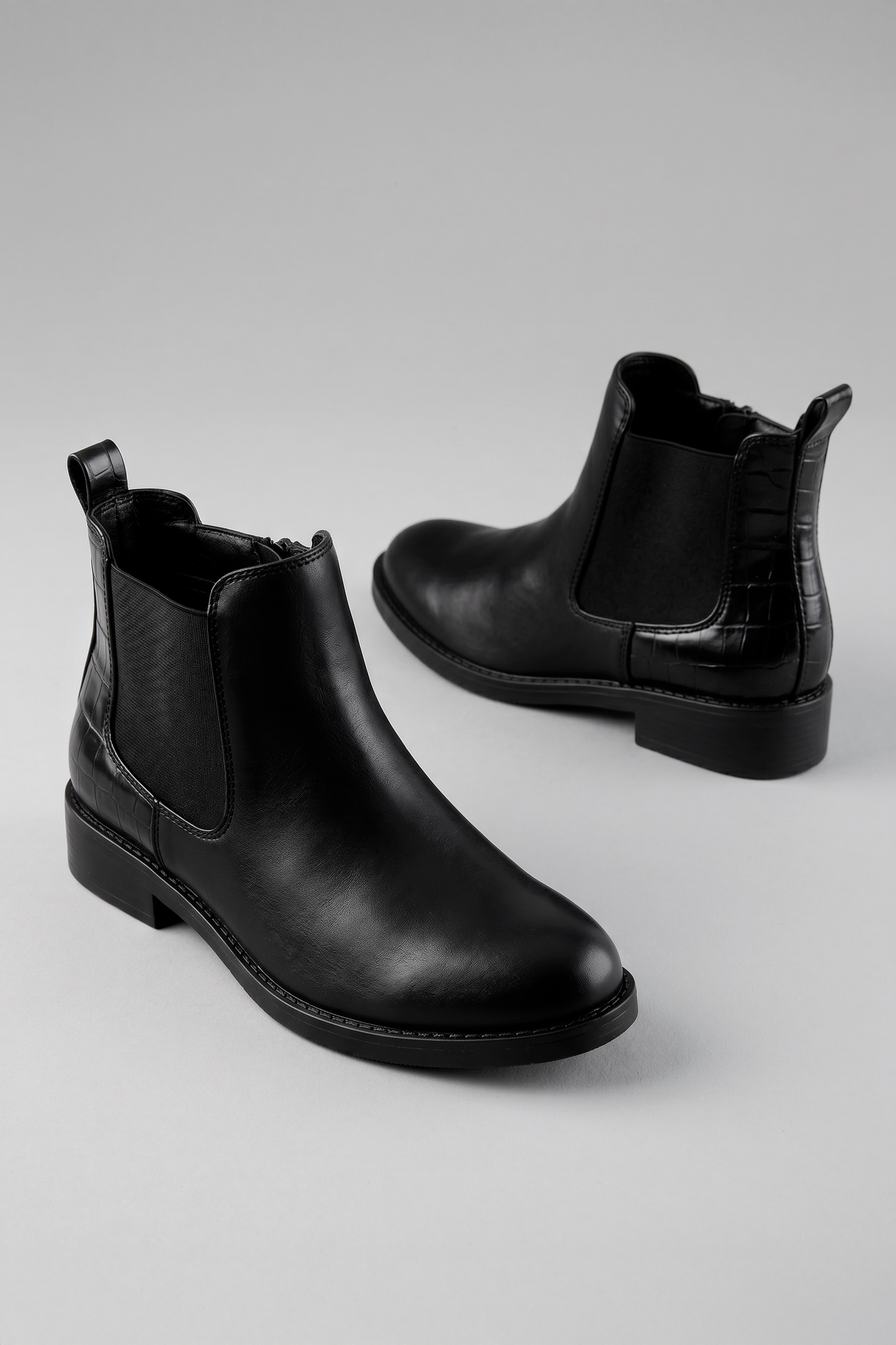 Aniston SHOES Chelseaboots Ankle Boots mit Croco-Besatz - NEUE KOLLEKTION