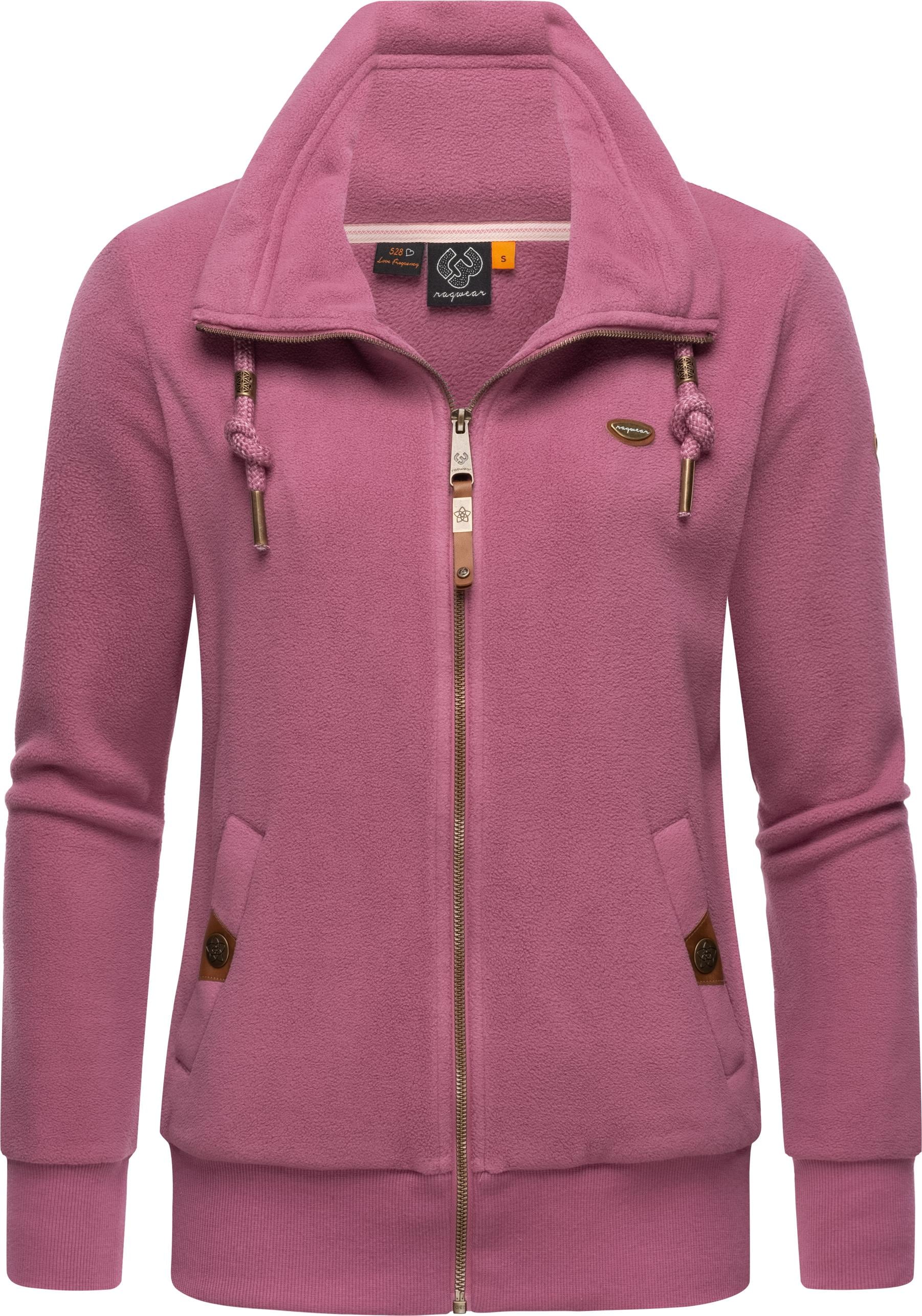 Ragwear Sweatjacke | weicher Zip kaufen Fleece »Rylie BAUR Zip-Sweater Kordeln Fleece Solid«, mit