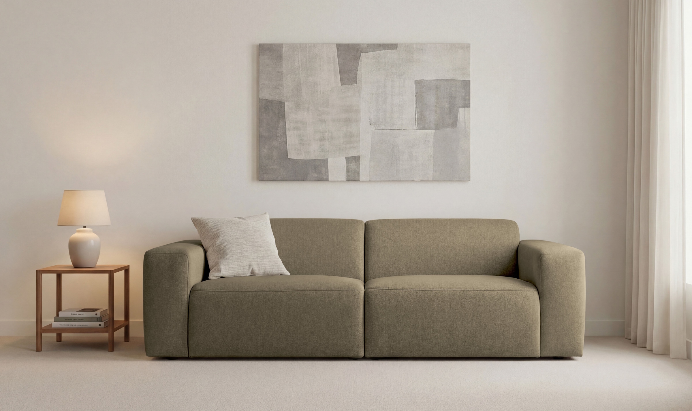 OTTO home 3-Sitzer "Koa, 228 cm, Modulsofa in Cord, Chenille, Struktur, Web günstig online kaufen