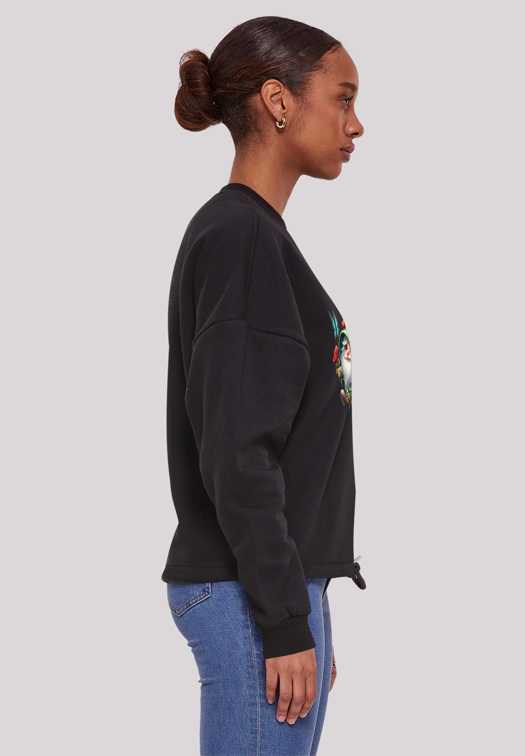 F4NT4STIC Sweatshirt »Gnom Frühling Blumen Schmetterling«, Premium Qualität