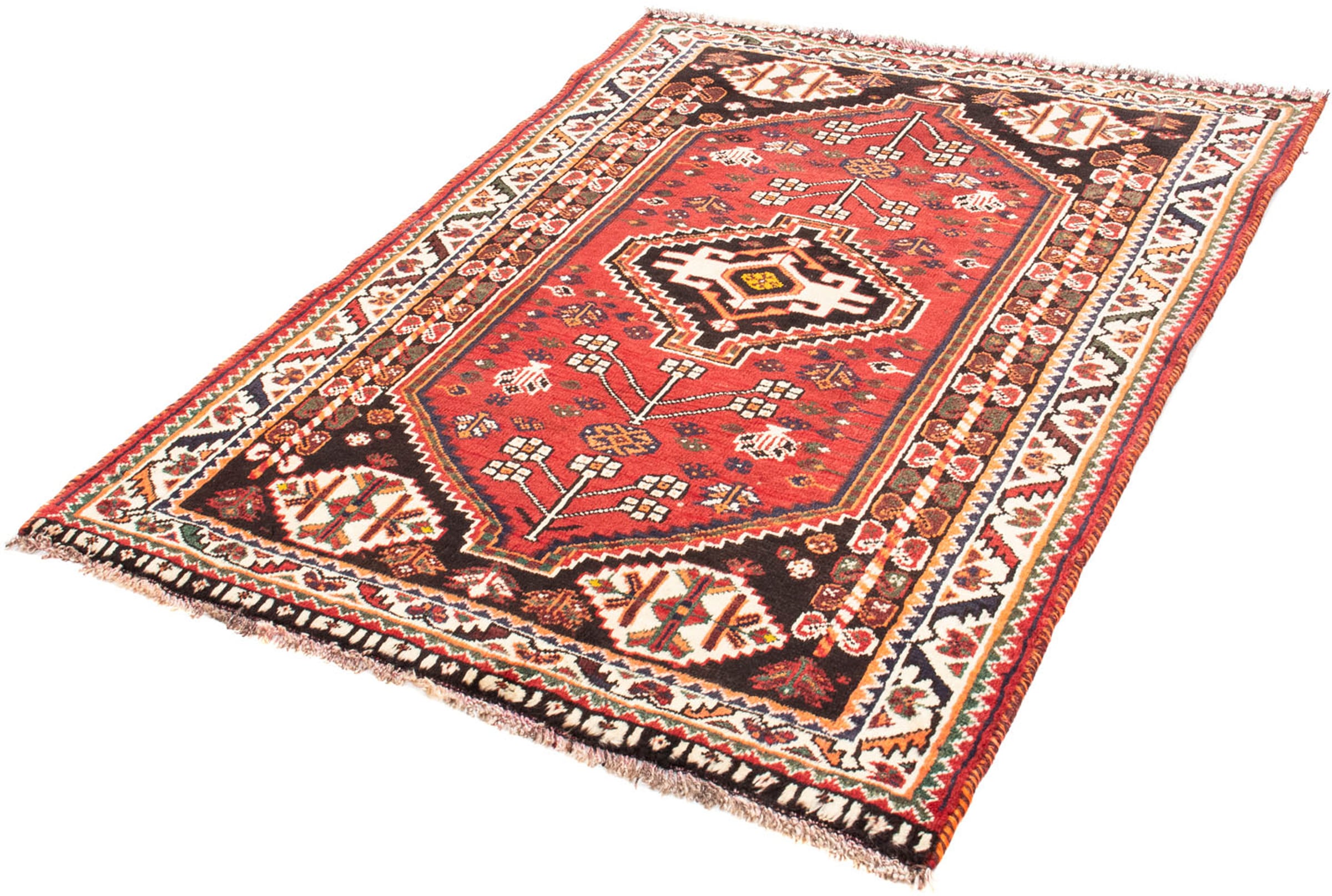 morgenland Orientteppich "Perser - Nomadic - 147 x 110 cm - rot", rechteckig, 10 mm Höhe, Wohnzimmer, Handgeknüpft, Einz