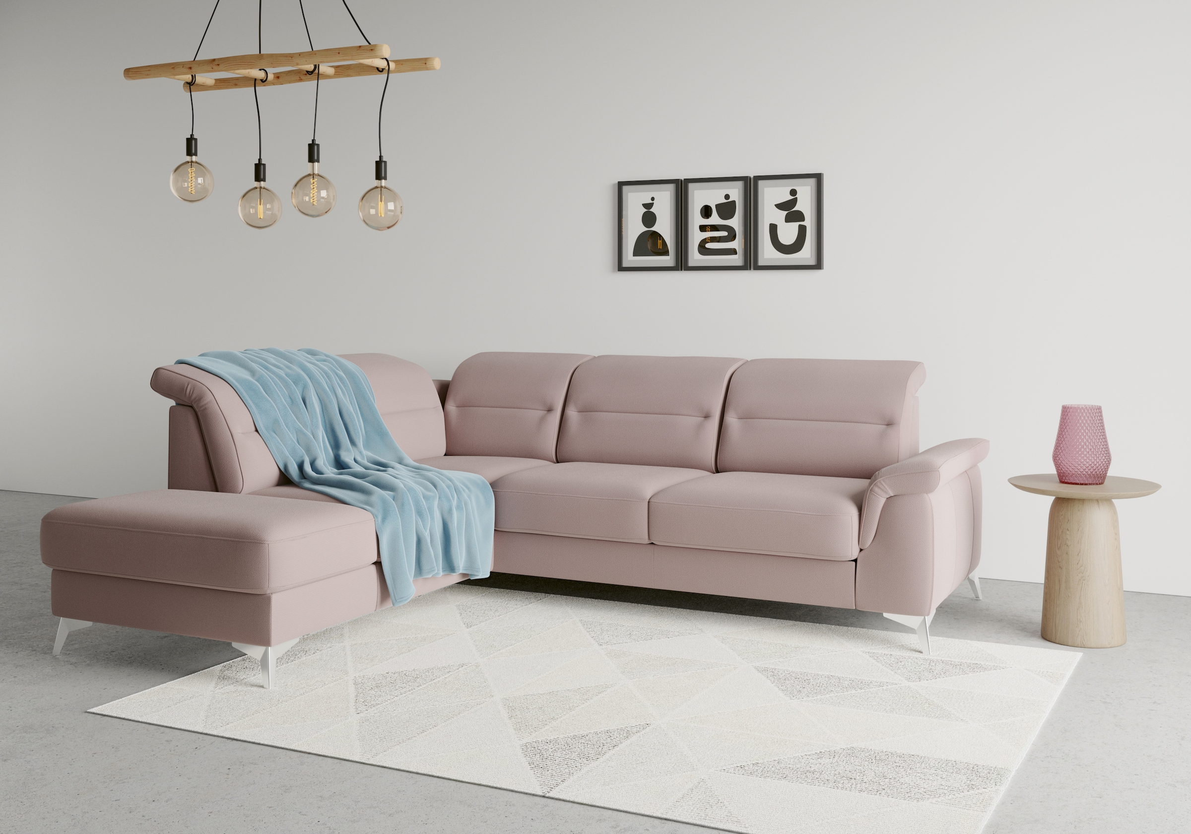 sit&more Ecksofa "Sinatra L-Form", mit Ottomane, optional mit Kopfteilverst günstig online kaufen