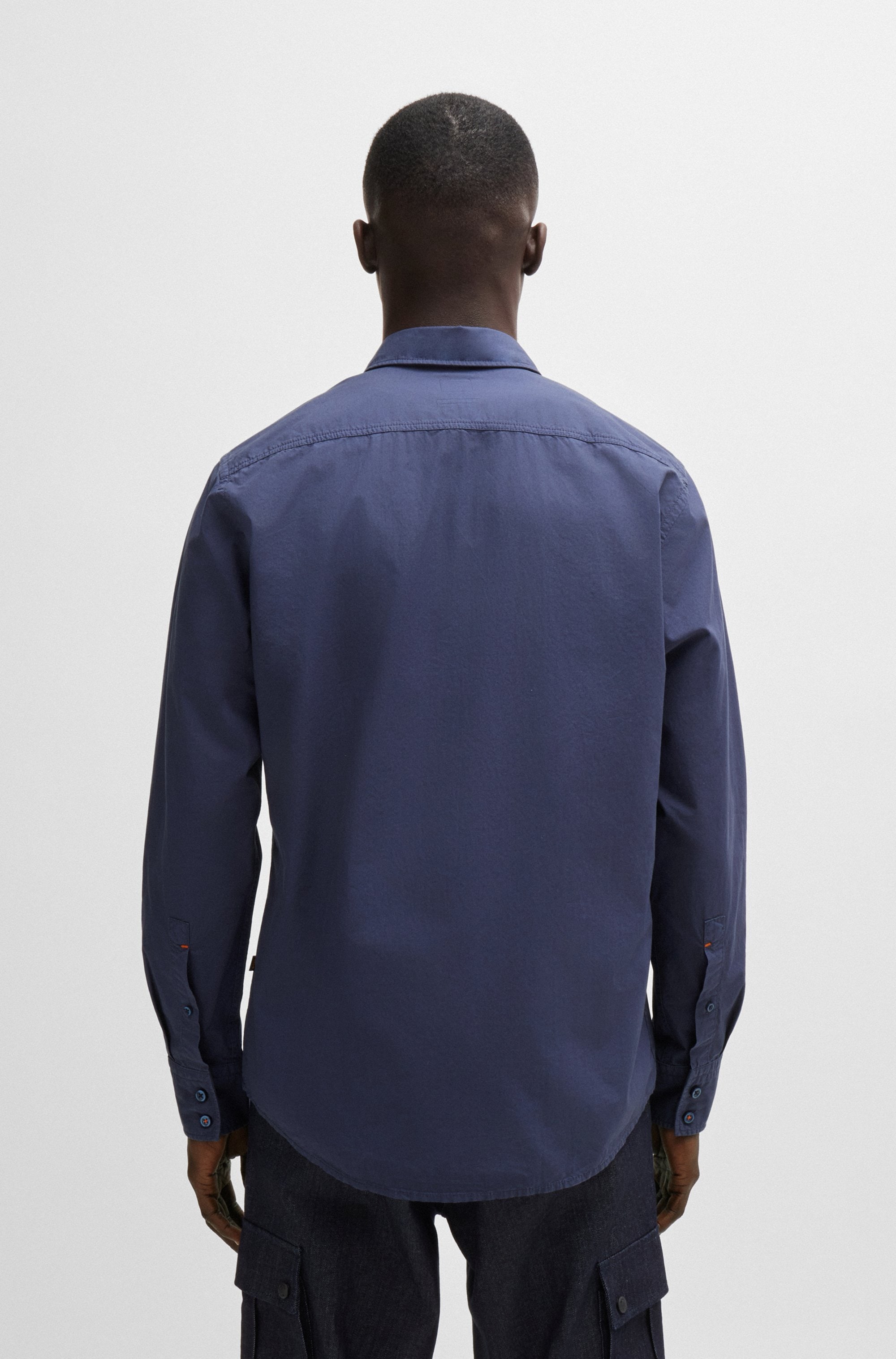 BOSS ORANGE Langarmhemd »Relegant_6_M«, mit BOSS Stickerei