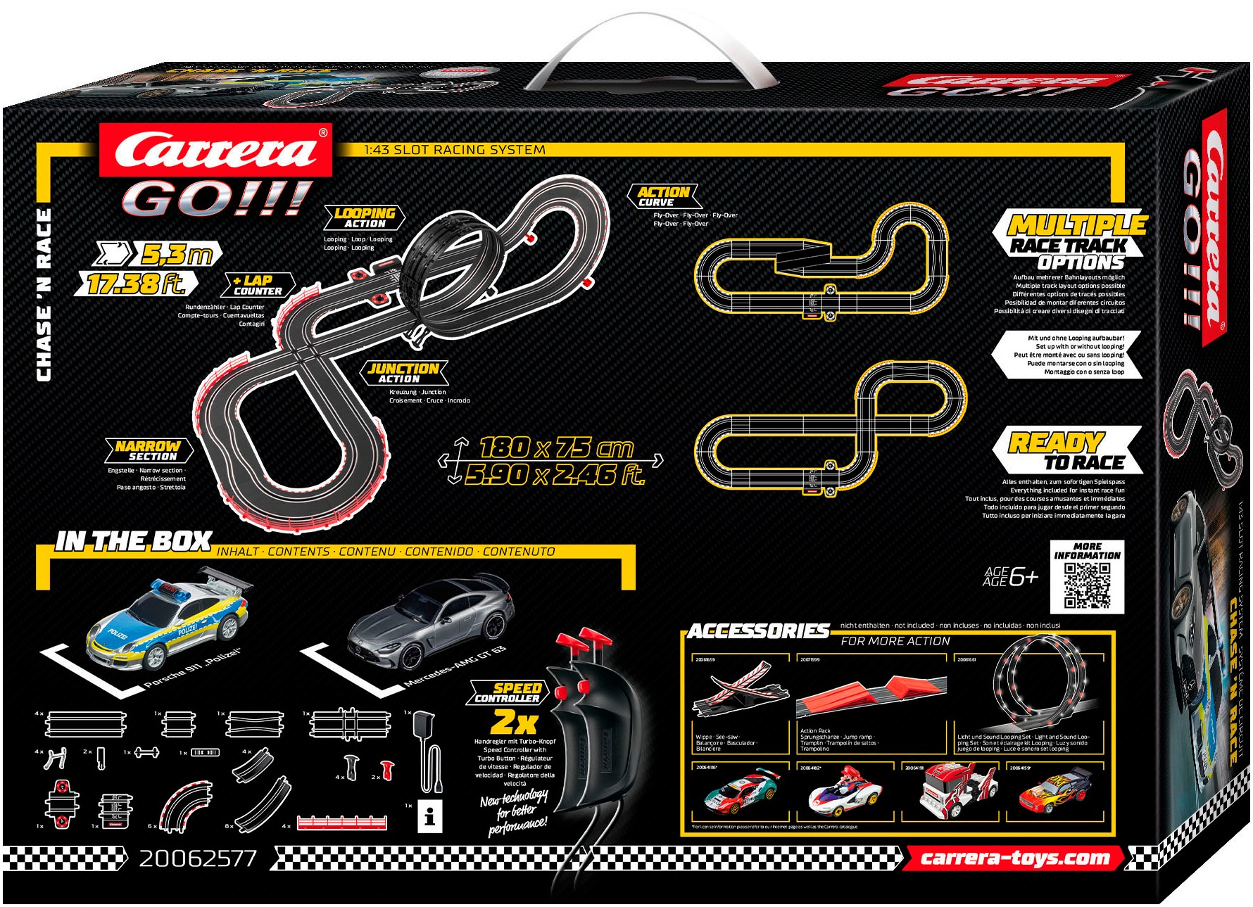 Carrera® Autorennbahn »Carrera GO!!!, Chase n Race«, mit Lichteffekten