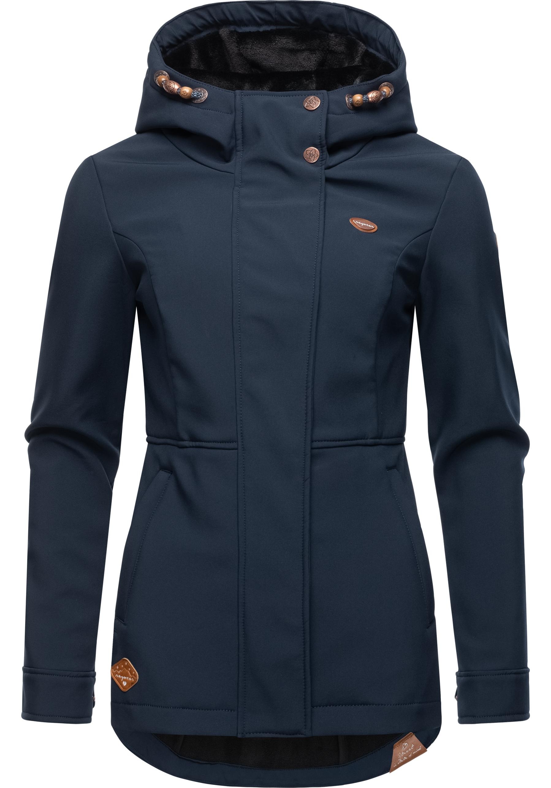 Ragwear Softshelljacke "Yba", mit Kapuze, sportliche Damen Outdoorjacke mit Kapuze