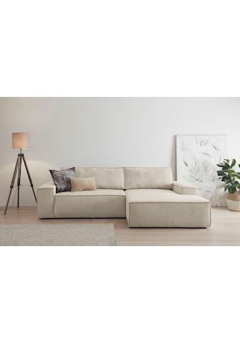 Ecksofa SHERWOOD Schlafsofa, mit Bettkasten, Cord-Bezug