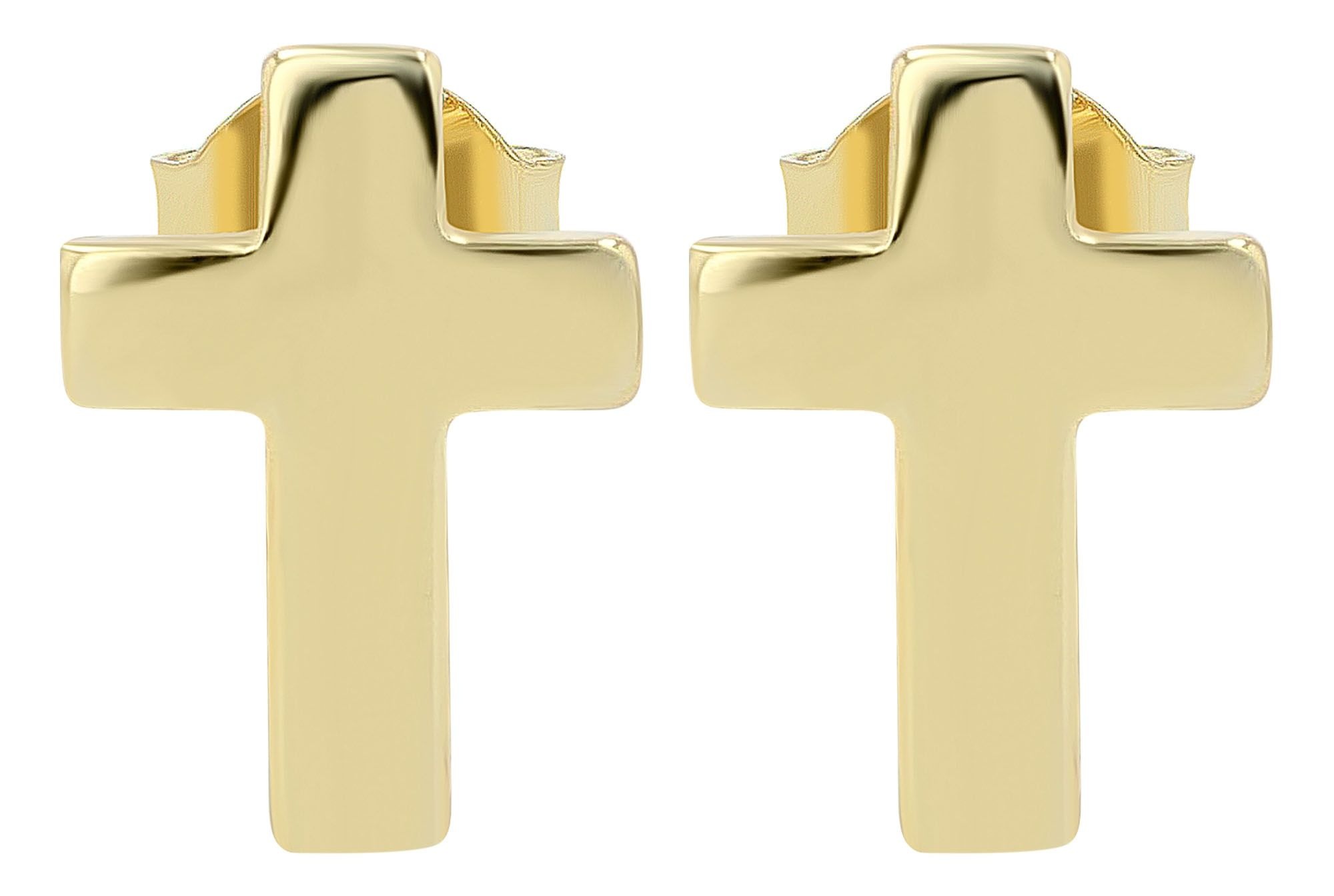 Adelia´s Paar Ohrhänger »Damen Ohrringe – Ohrstecker Kreuz aus 925 Silber« Ideal als Geschenk zum einen besonderen Tag