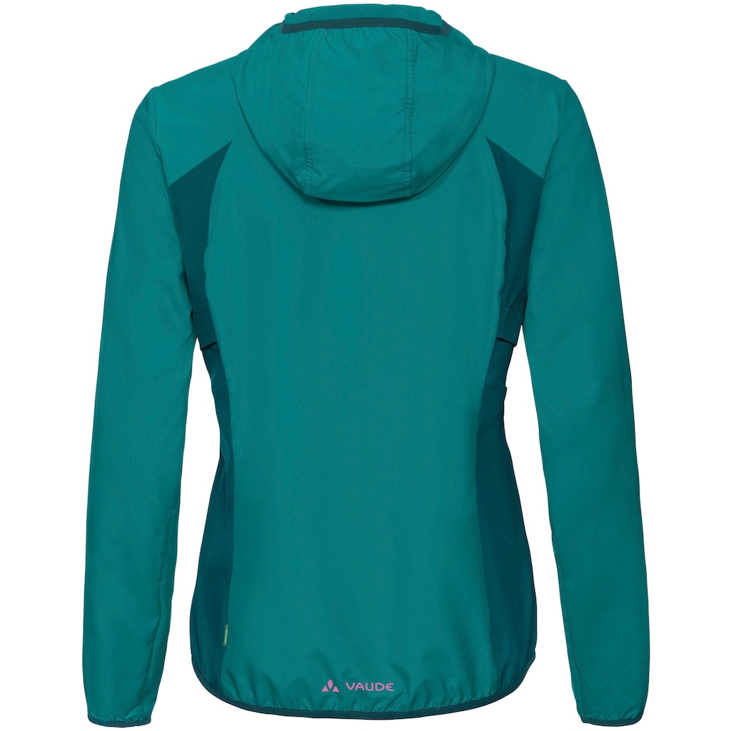 VAUDE Funktionsjacke »WOMEN'S QIMSA AIR JACKET«, (1 St.), mit Kapuze, Winddicht & Wasserabweisend & Atmungsaktiv