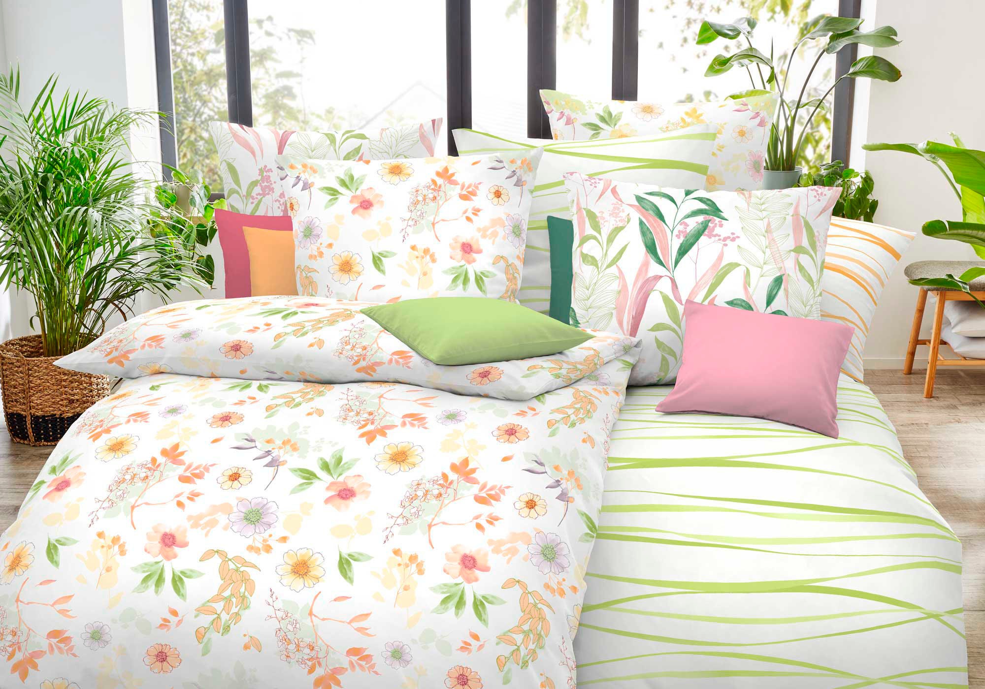 Kaeppel Bettwäsche "Bianca" 2 Stk. tlg. Mit Blumenmuster günstig online kaufen