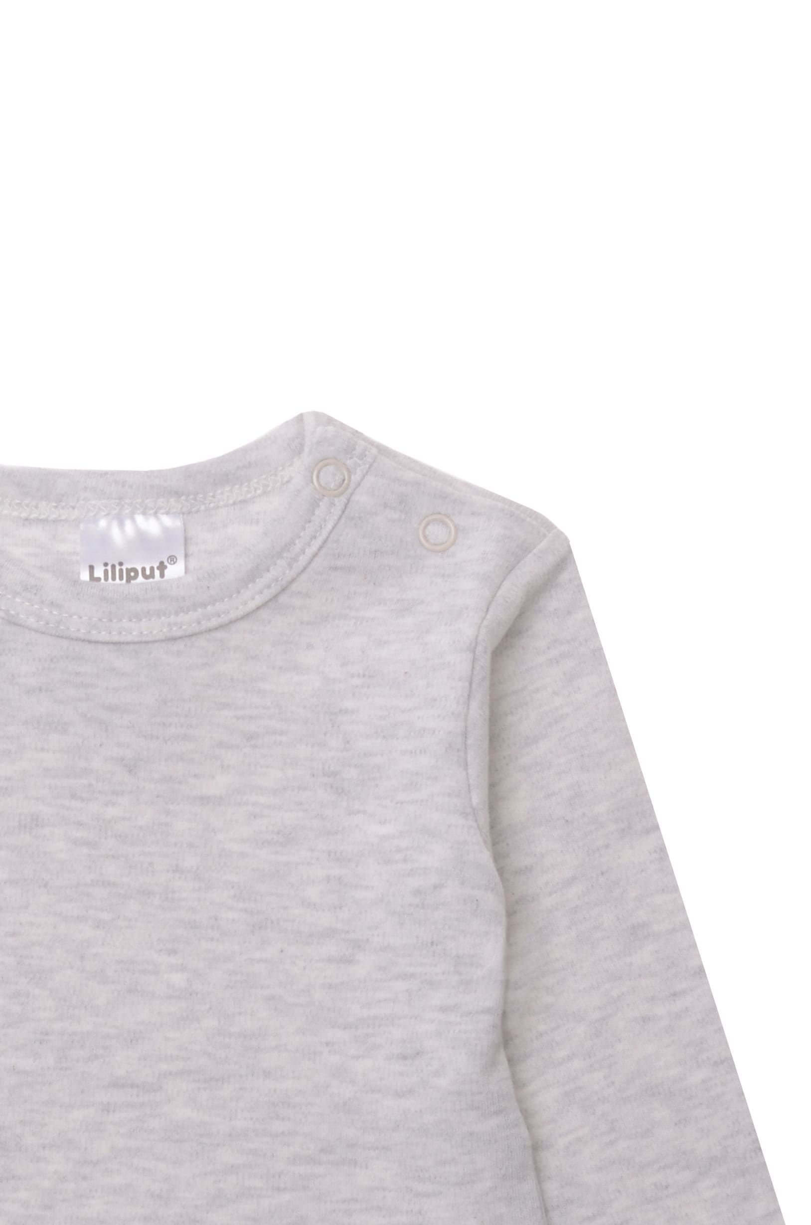 Liliput Langarmshirt »grau melange«, mit praktischen Druckknöpfen