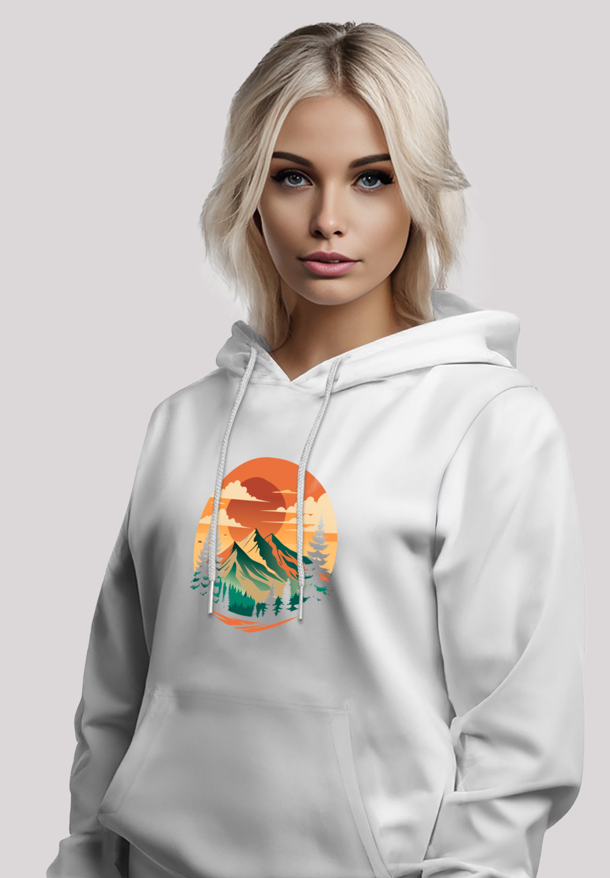 F4NT4STIC Kapuzenpullover »Sonnenuntergang Berglandschaft«, Premium Qualität