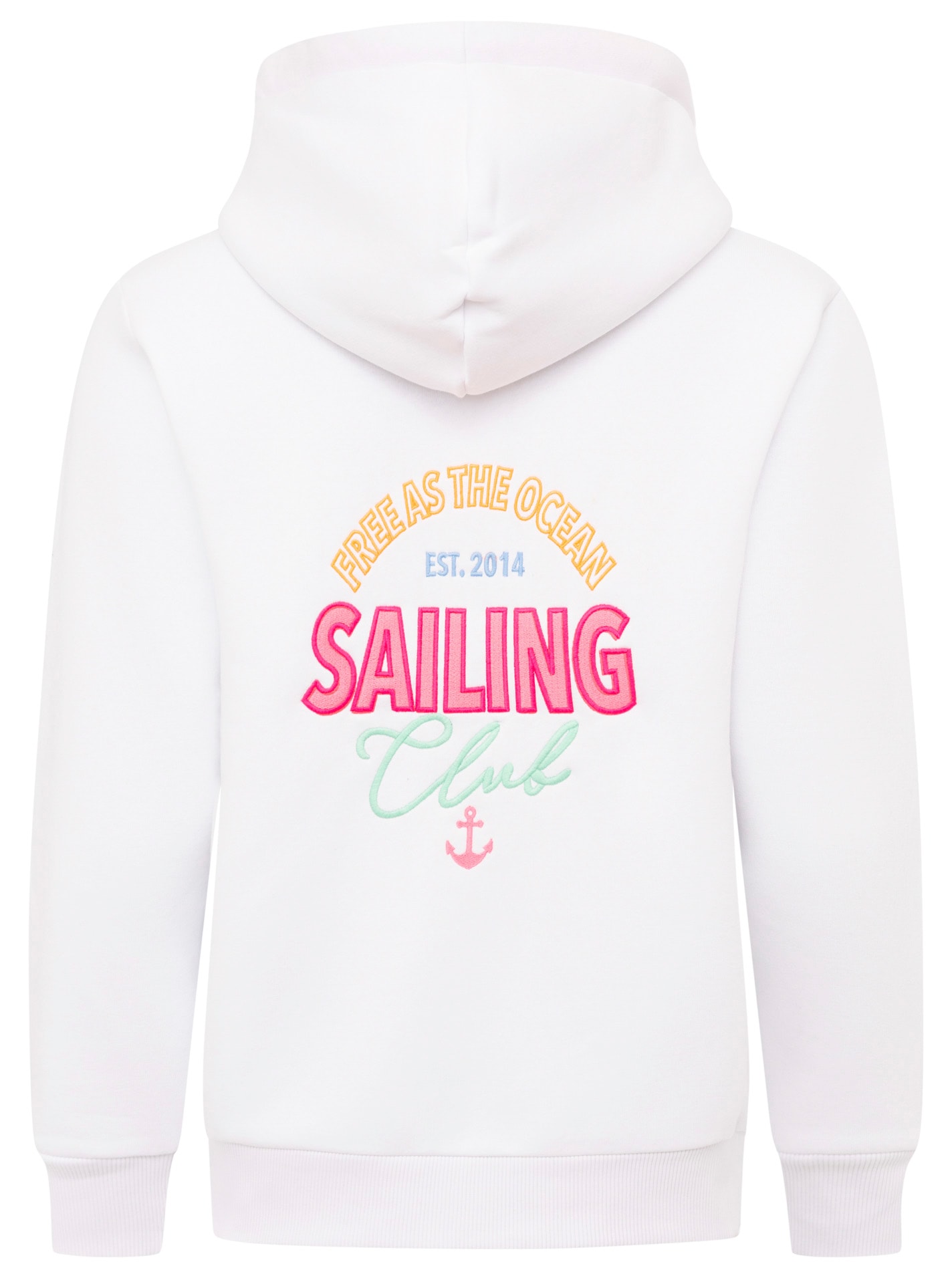 Zwillingsherz Kapuzensweatjacke »"Sailing Club"«, Kapuzensweatjacke mit großer SAILING Applikation am Rücken und Tasche