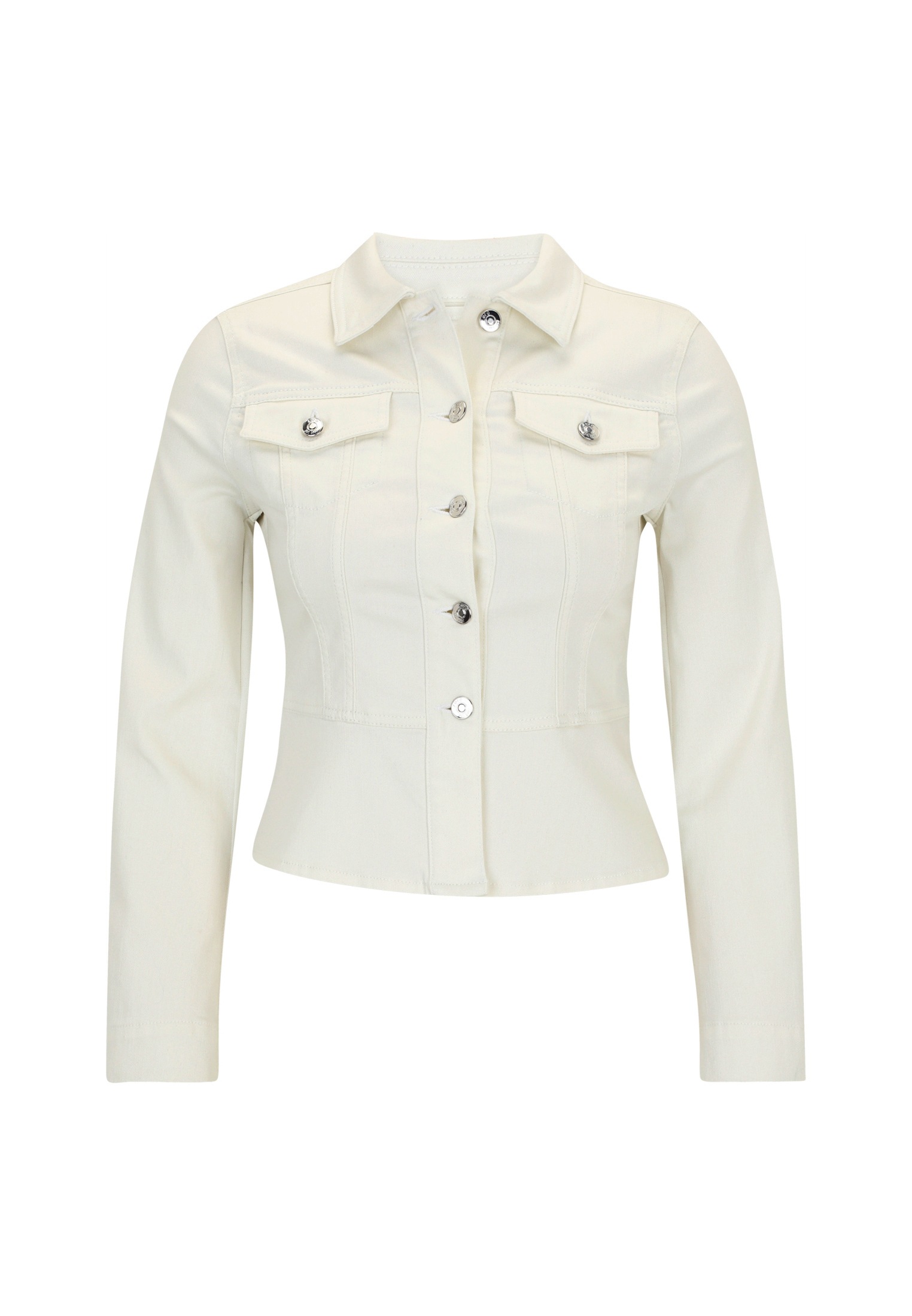 Zero Jackenblazer "zero Damen Jeansjacke weiß mit Knopfleiste", Knopfleiste günstig online kaufen