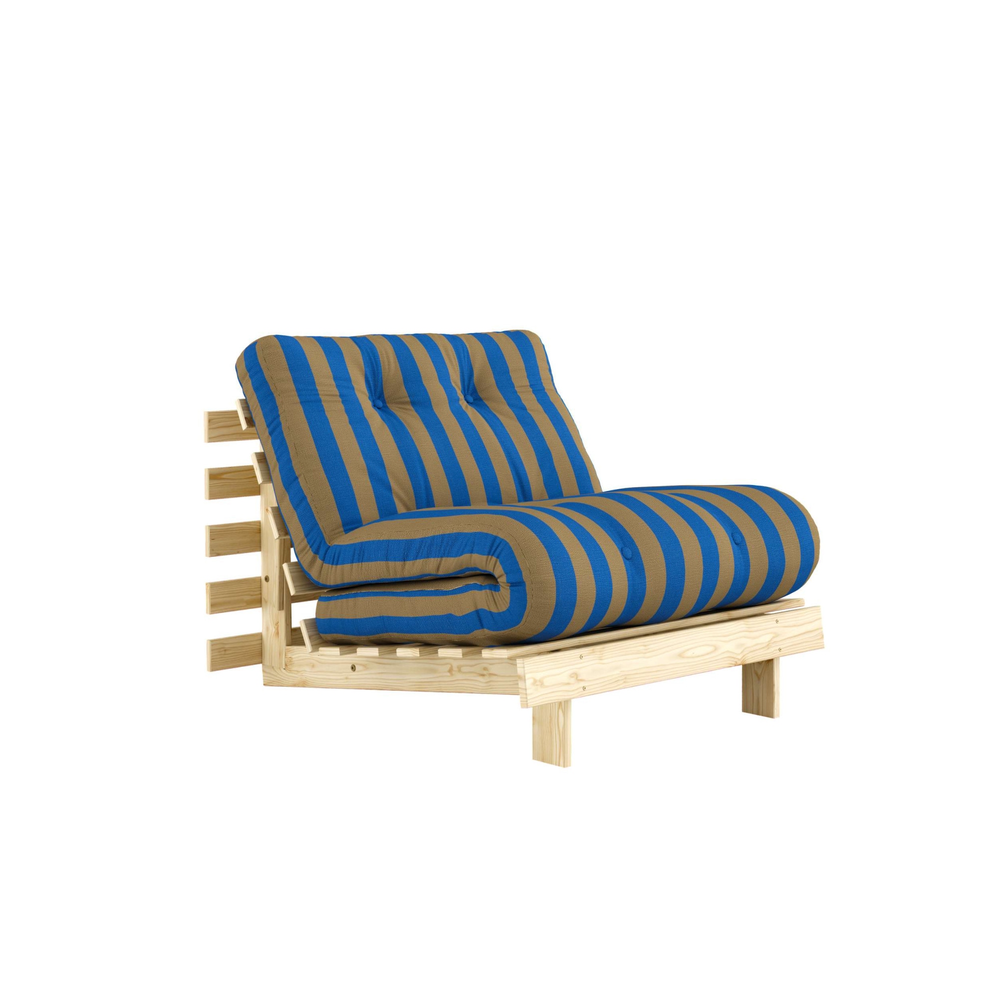 Karup Design Daybett "Roots Sofa Bed, Schlafsofa, Bettfunktion, FSC-Massivholz, B: 90 cm" Inkl. Futonmatratze. Made in Europe, minimalistisches Design