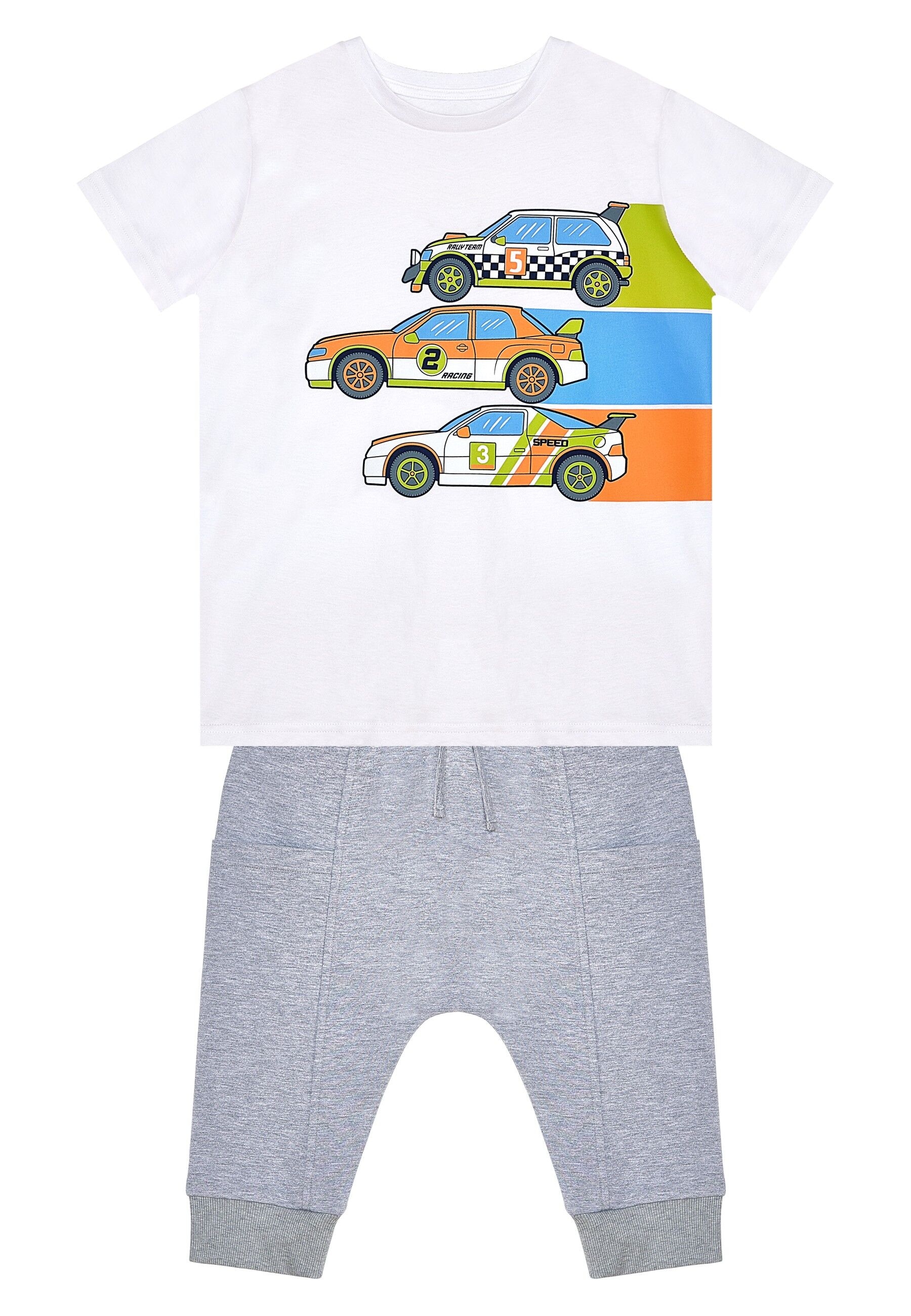 Denokids Hausanzug »Racer«, (2 tlg.), mit Rennwagen-Aufdruck