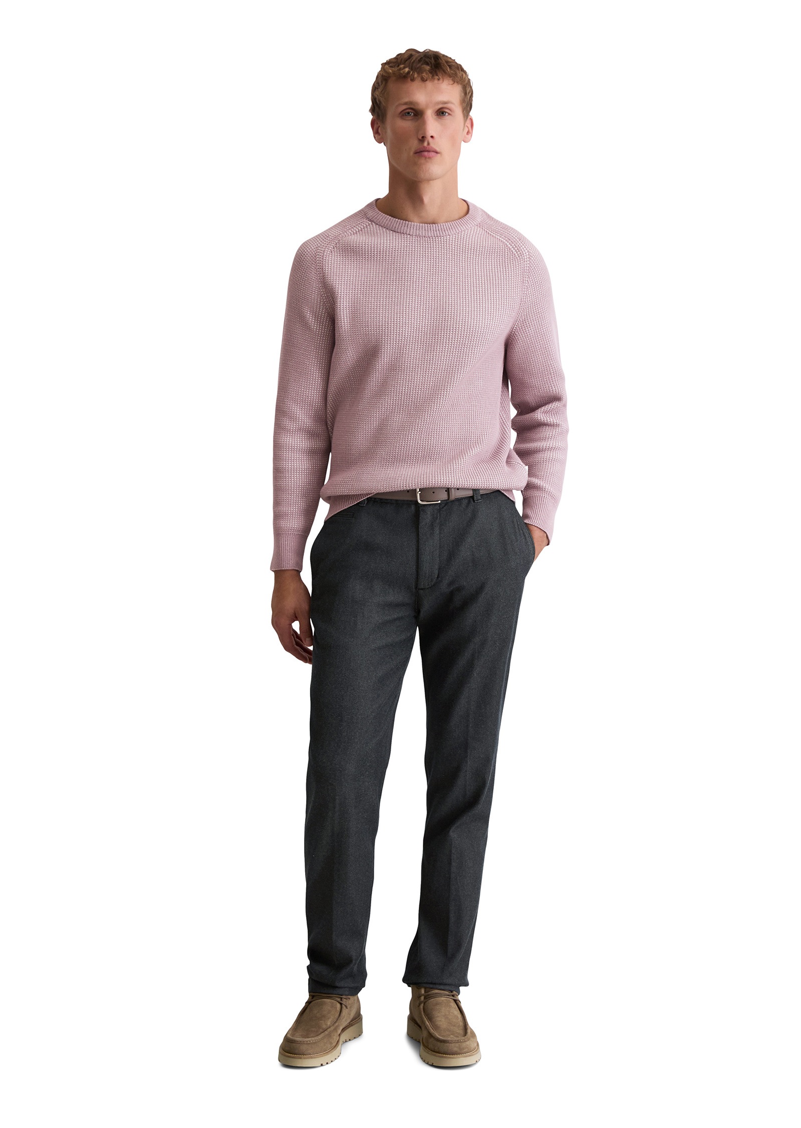 Marc O'Polo Rundhalspullover »aus Bio-Baumwolle«