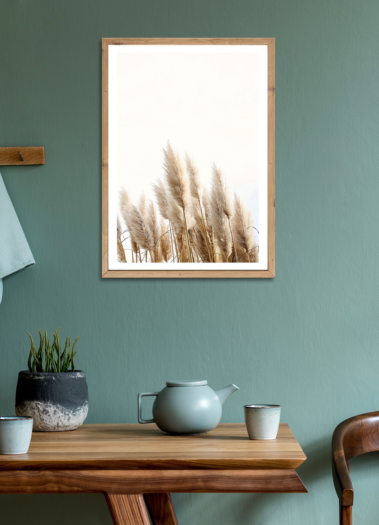 Bönninghoff Bild mit Rahmen »Wandbild gerahmt GETREIDE HALME 50x70 cm – Helles Naturmotiv Scandi« Gräser | Natur | Pflanzen | Pflanzenbilder 1 Stk. tlg. mit dekorativem Rahmen