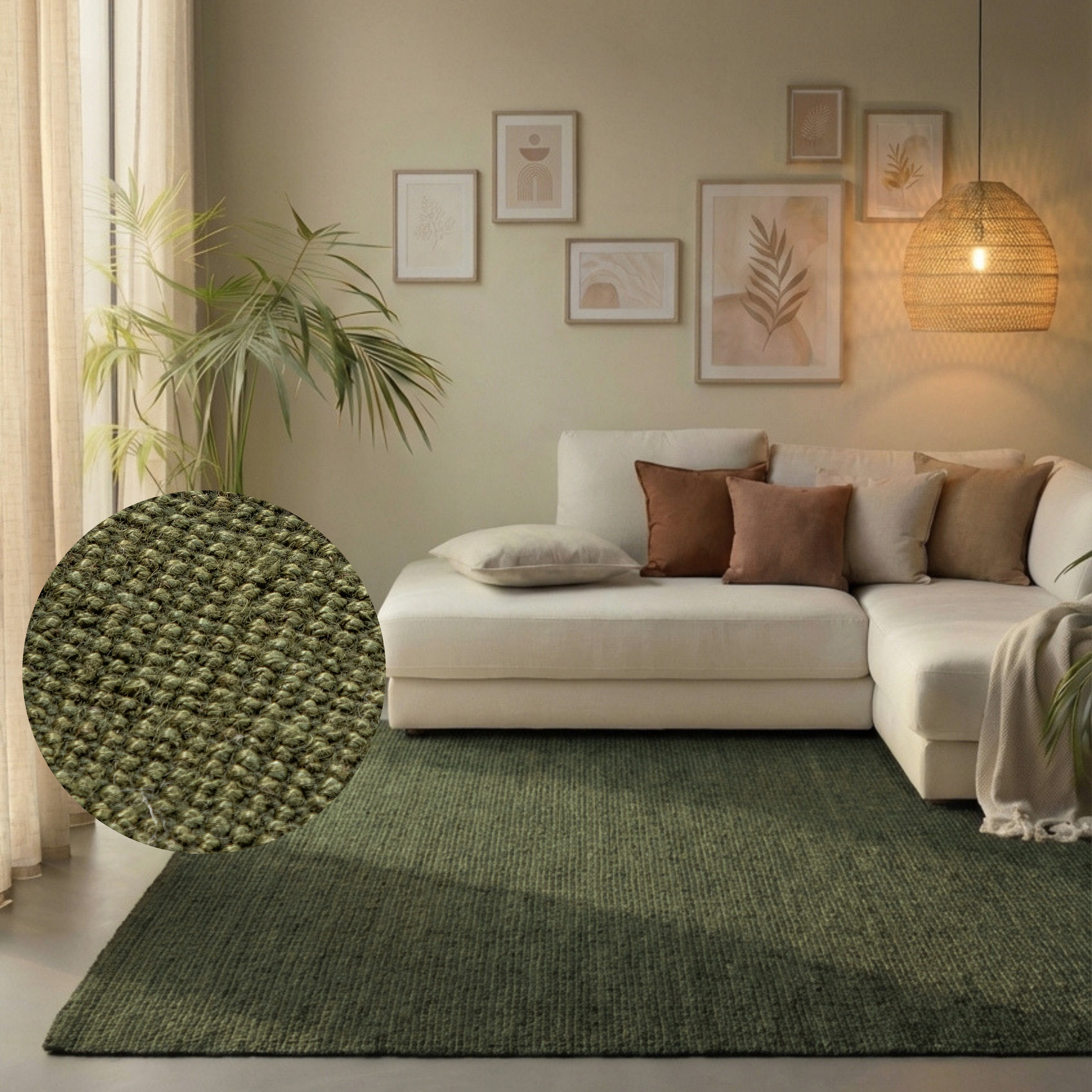 HANSE Home Teppich "Jaipur Juteteppich, als Läufer und in Rund" rechteckig 10 mm Höhe 100% Naturfaser, Wohnzimmer, Esszimmer, Schlafzimmer, GRS