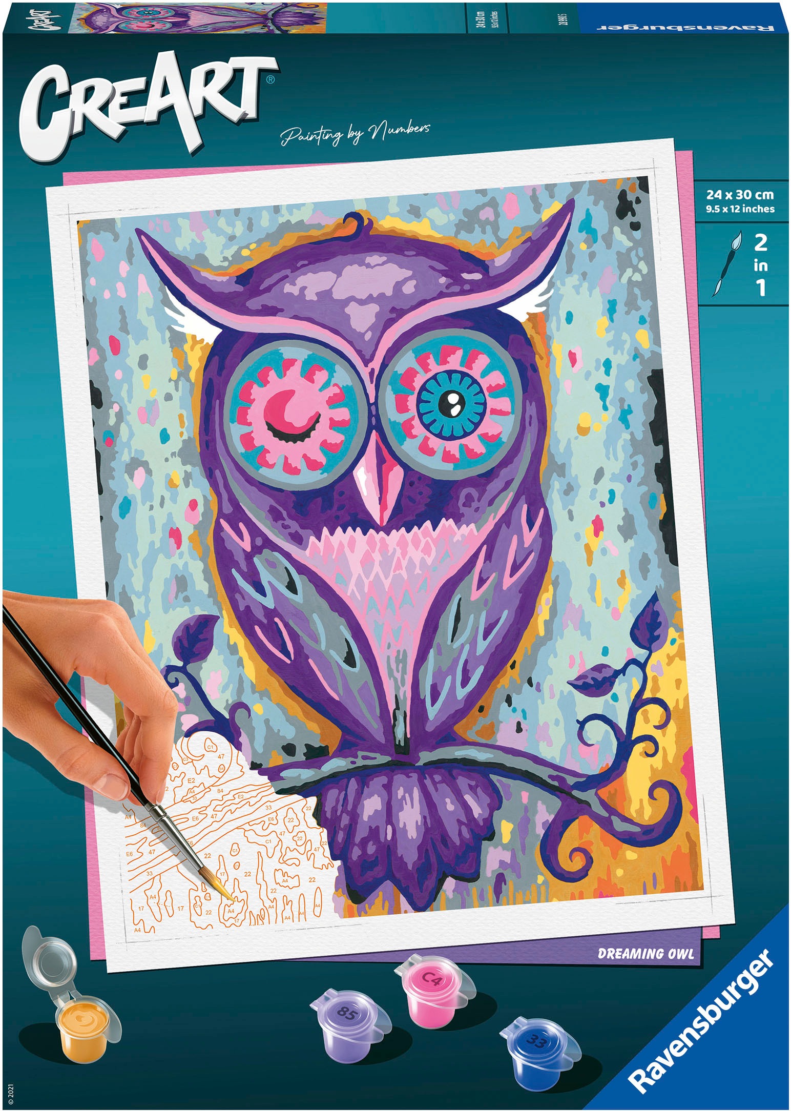 Ravensburger Malen nach Zahlen »CreArt, Dreaming Owl«, Made in Europe
