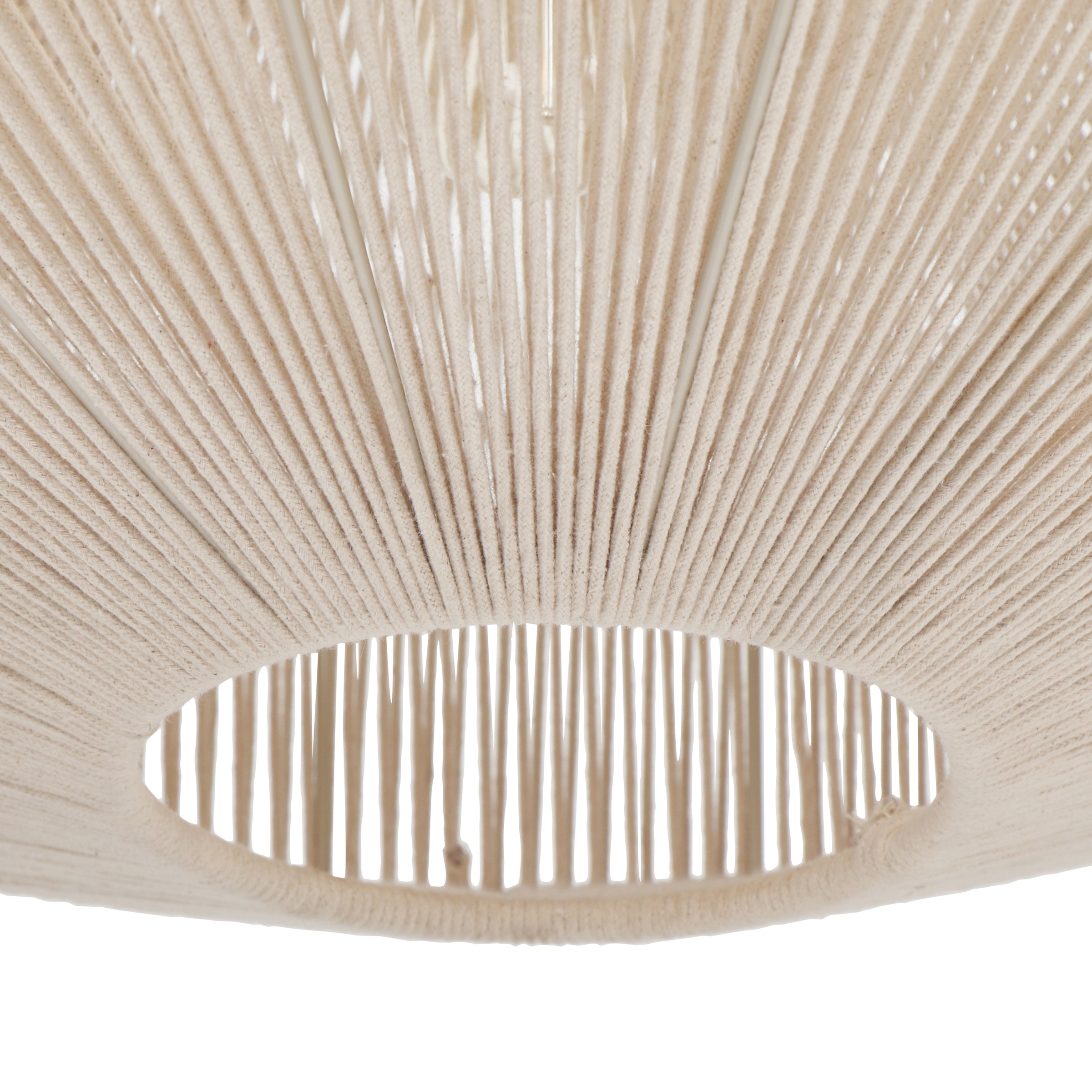 TRIO Leuchten Pendelleuchte »SVEA, Hängelampe beige aus Baumwolle im Boho-Look Höhe 150 cm« E27 1 Stk. warmweiß - kaltweiß Hängeleuchte Schlafzimmer / Wohnzimmer exkl 1x E27 max 10W