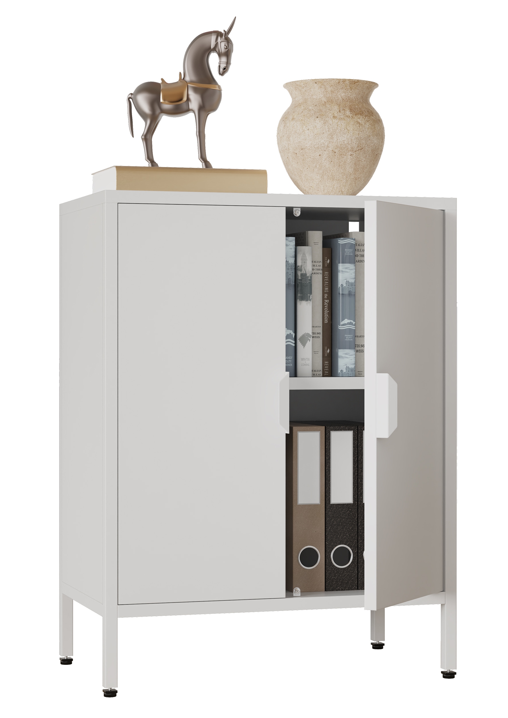 VCM Kommode »Stahl Kommode Sideboard Schrank Drehtüren Flokas S«