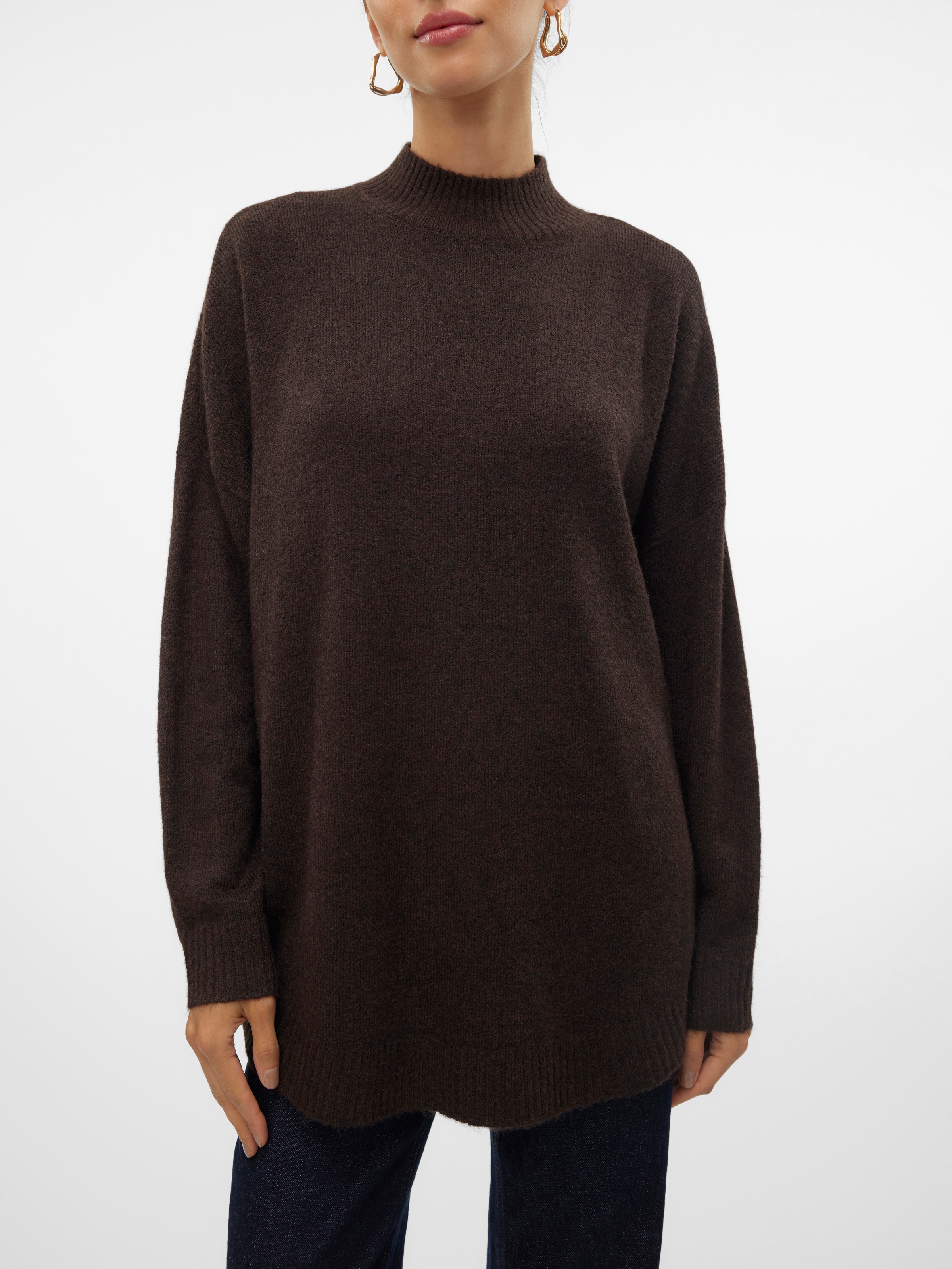 Vero Moda Strickpullover "VMPLAZA LS HIGHNECK LONG PULLOVER GA BOO" günstig online kaufen