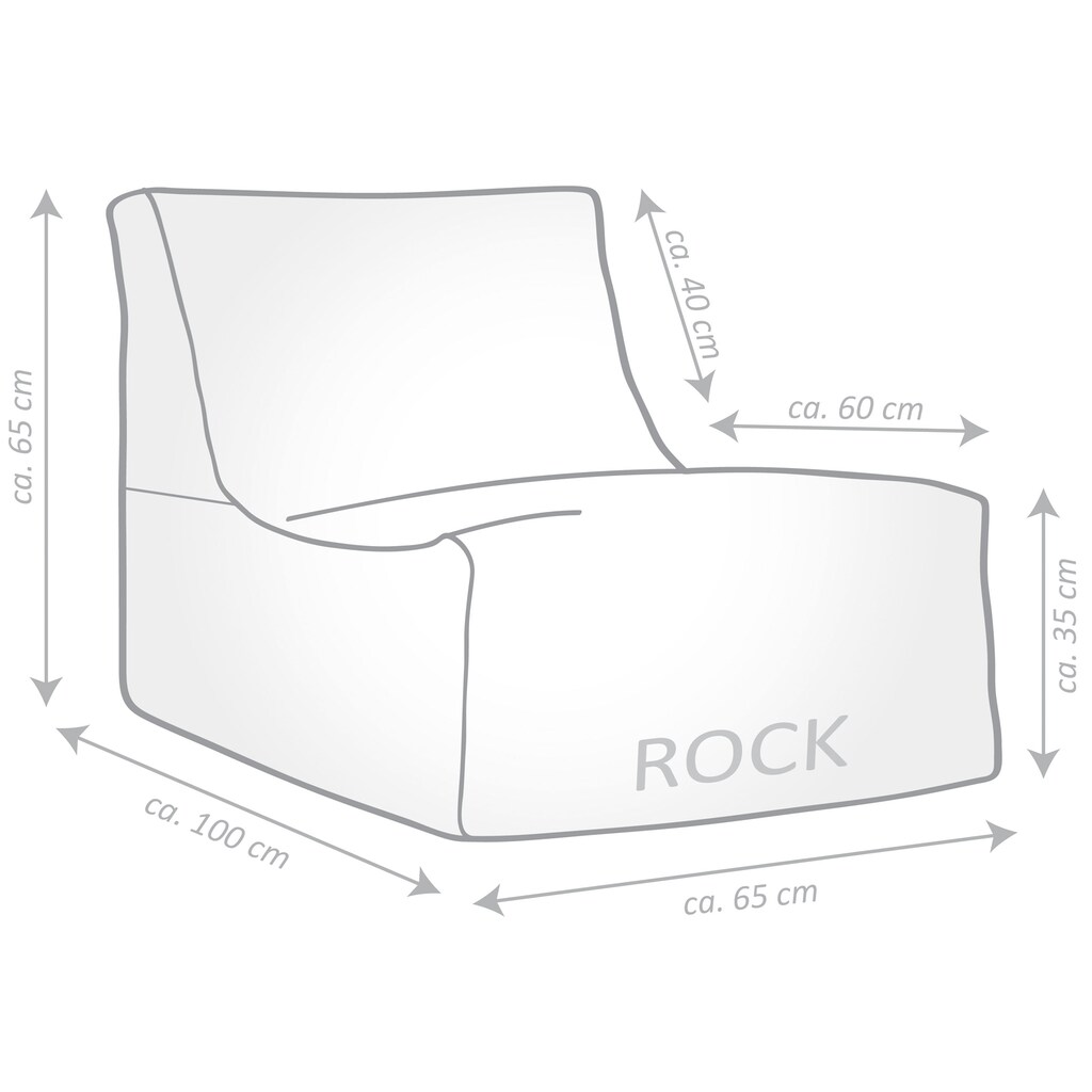 Magma Heimtex Sitzsack »Rock SOFTY«, (1 St.)