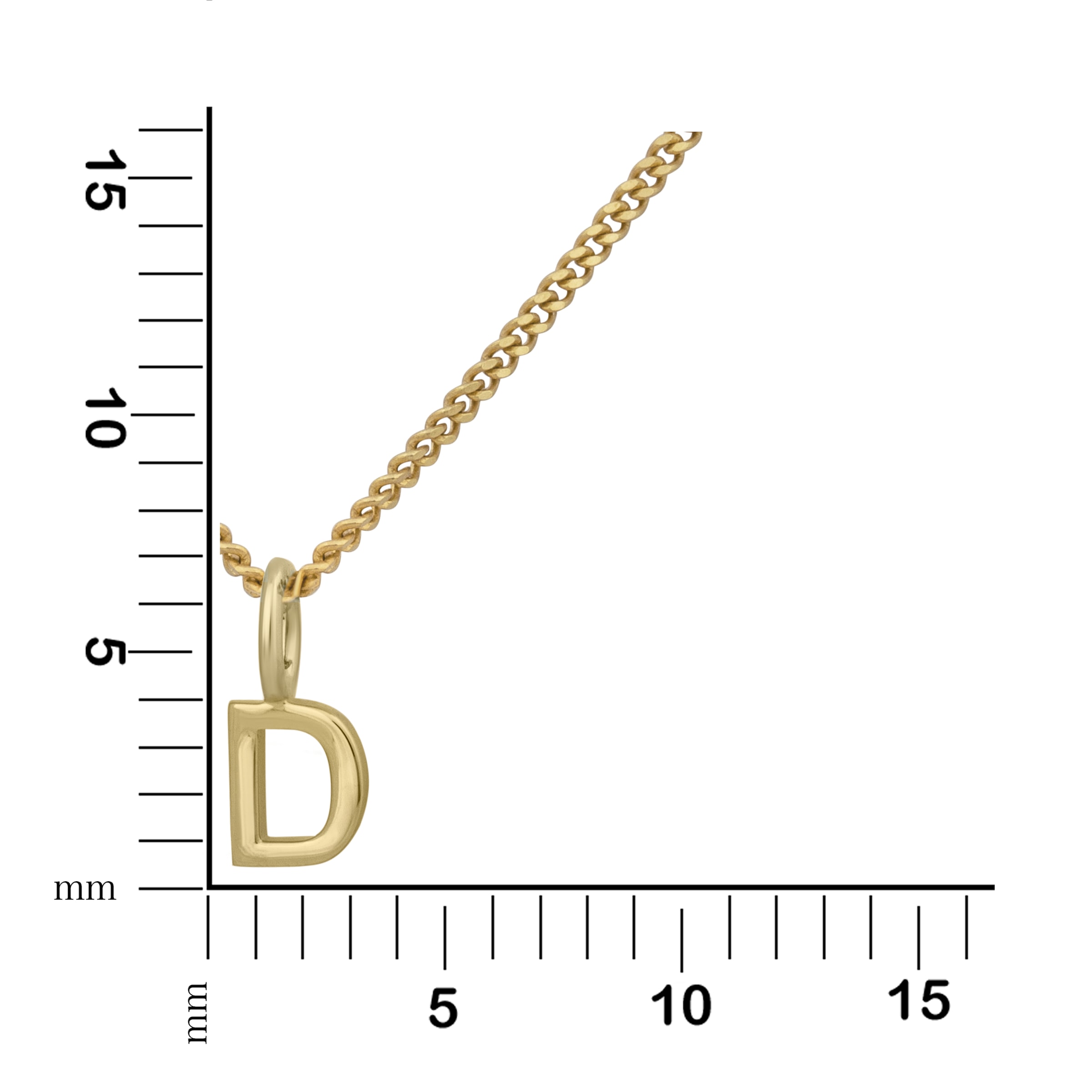 Orolino Kette mit Anhänger »Gold 375 mit Anhänger 42/45cm lang Buchstabe D«