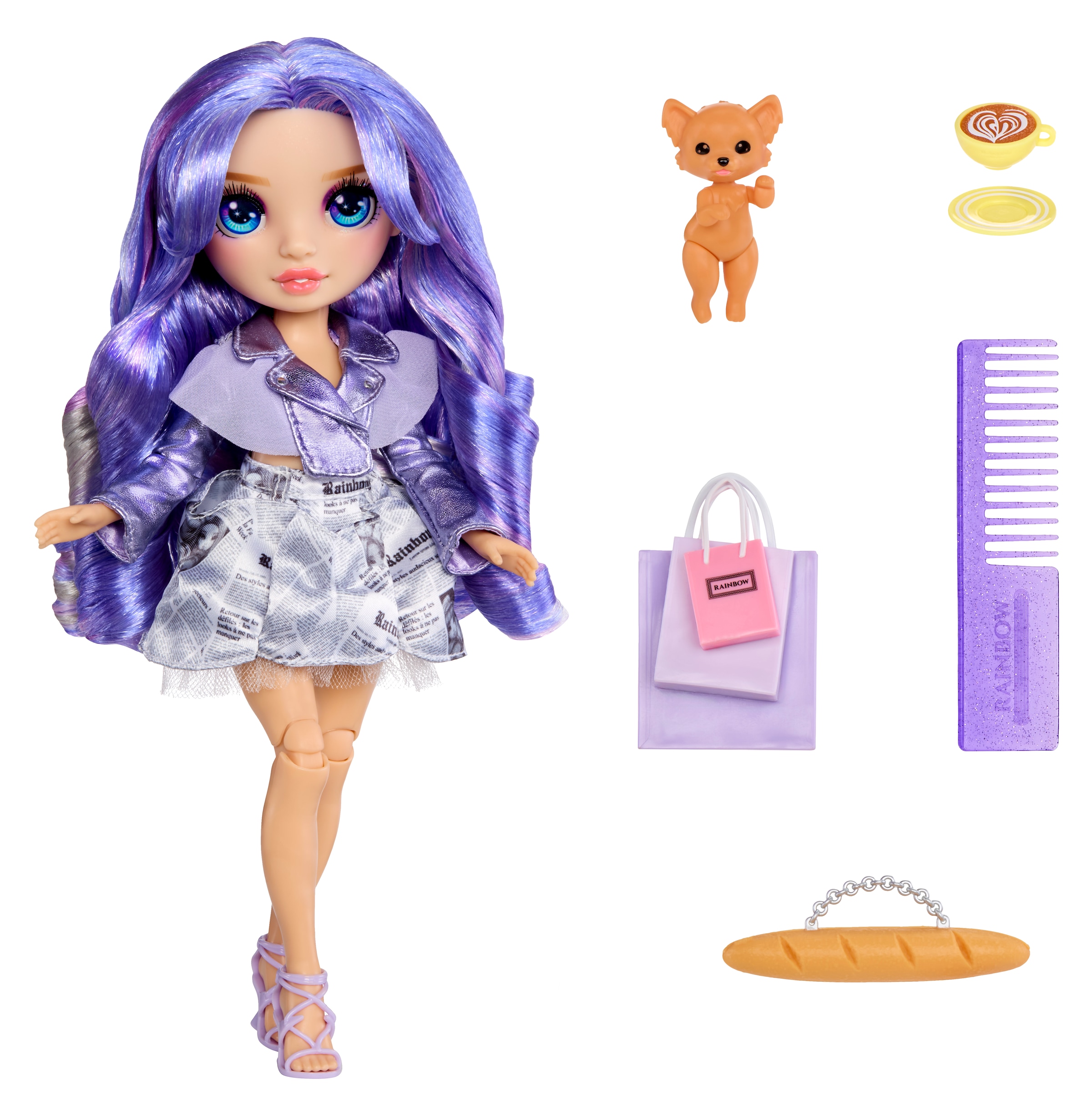RAINBOW HIGH Anziehpuppe »Rainbow High Pretty in Paris Fashion Doll- Violet«