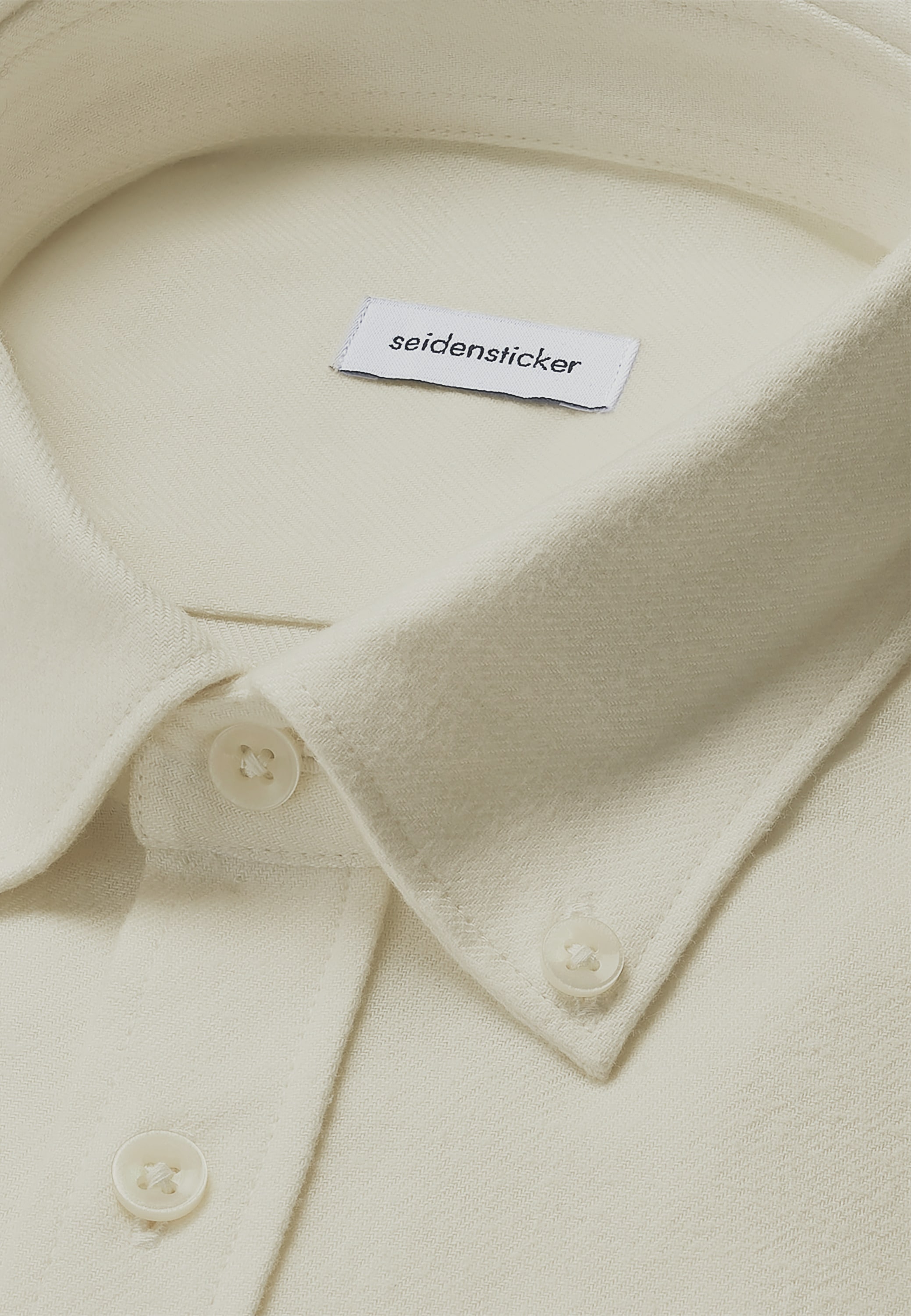 seidensticker Flanellhemd, Regular 1/1 Button-Down-Kragen Uni