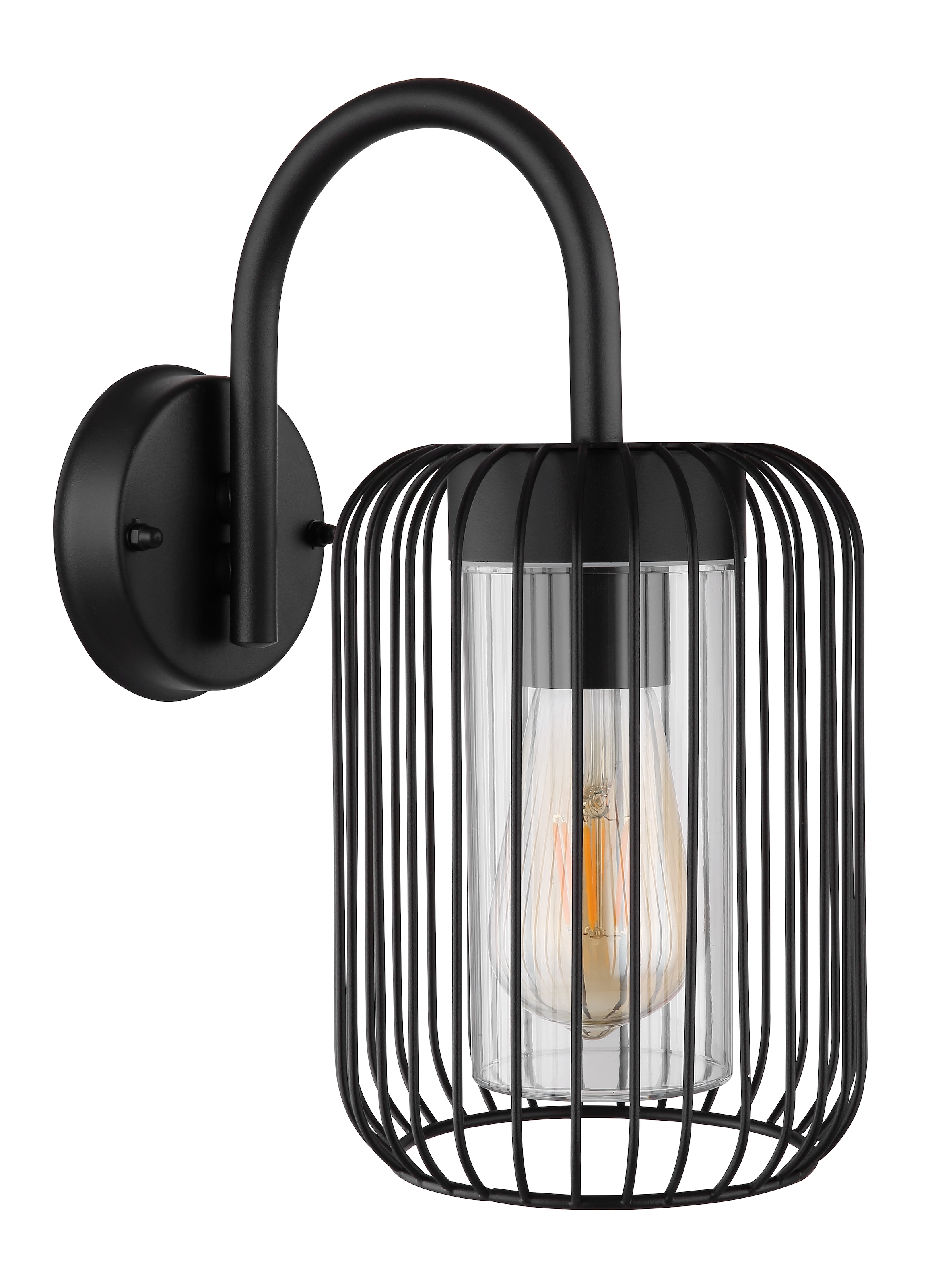 GLOBO LIGHTING Außen-Wandleuchte »NINA«, Leuchtmittel E27 | ohne Leuchtmittel, Außenlampe/Metallstäbe/Lichtschein: auf- und abwärts/IP44