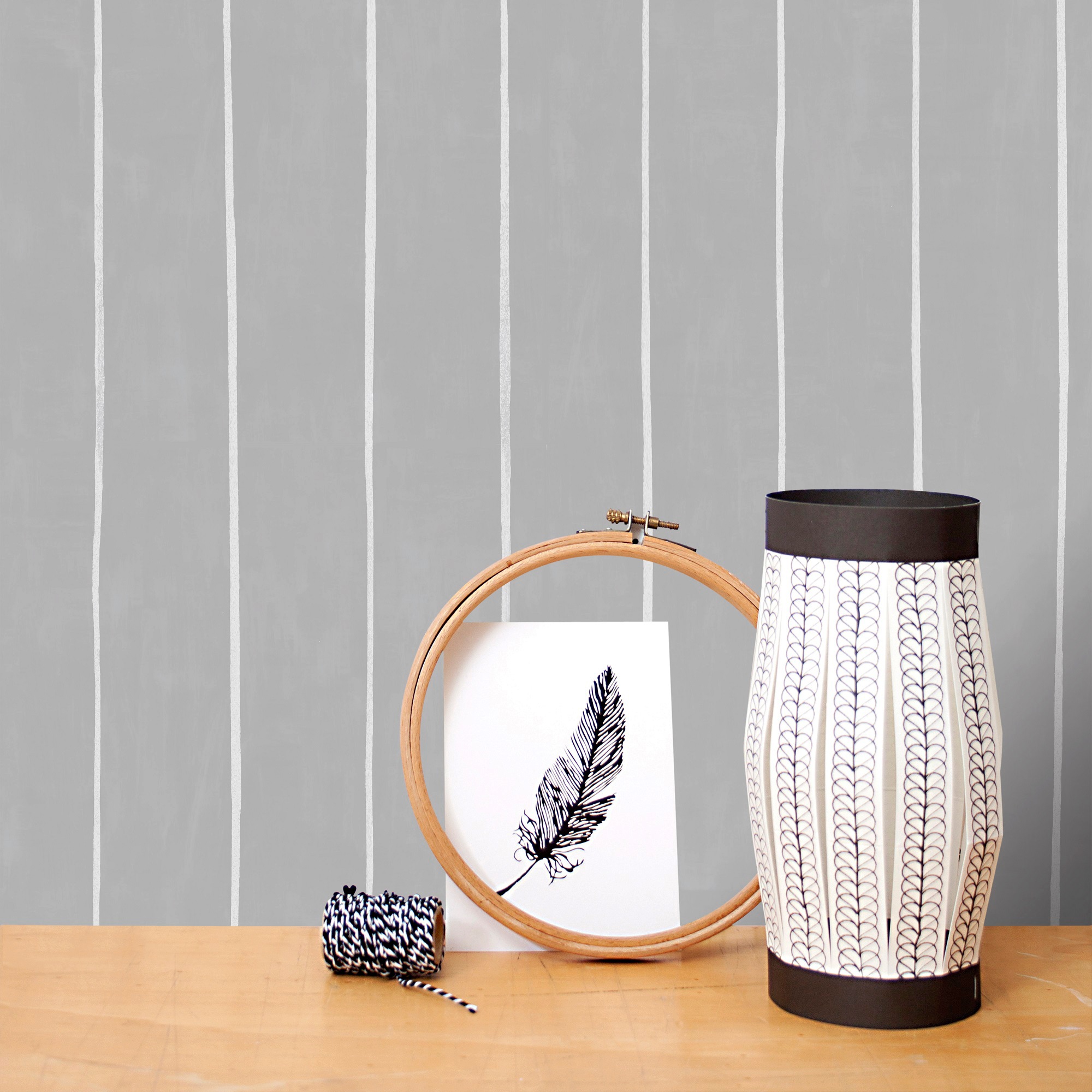 Papier peint intissé Rayures Stripe 1005 x 52cm Gris