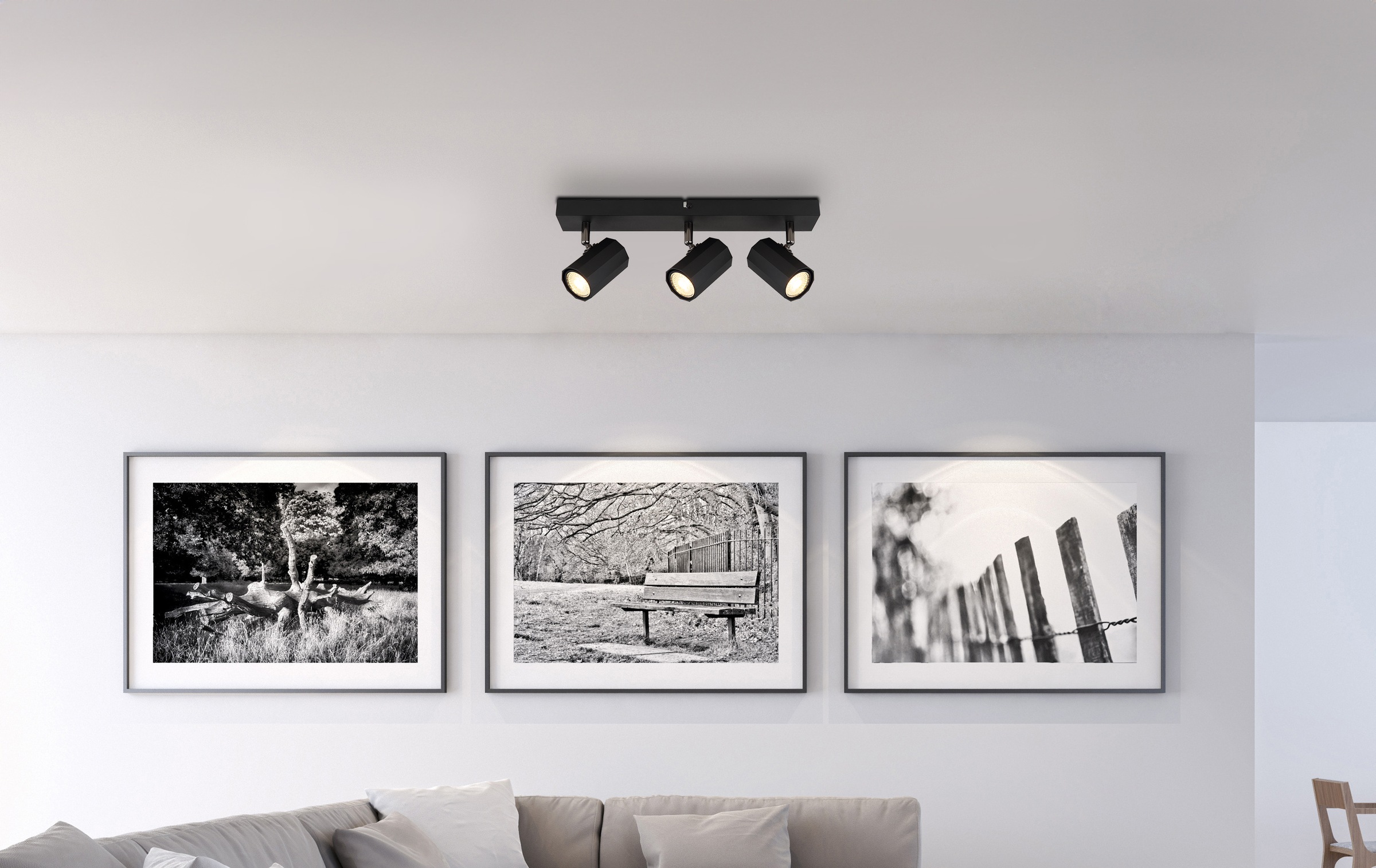 GLOBO LIGHTING Deckenstrahler »JAMES«, Leuchtmittel GU10 | ohne Leuchtmittel, Deckenspot/schwarz/Wohnzimmer/Flur/Schlafzimmer