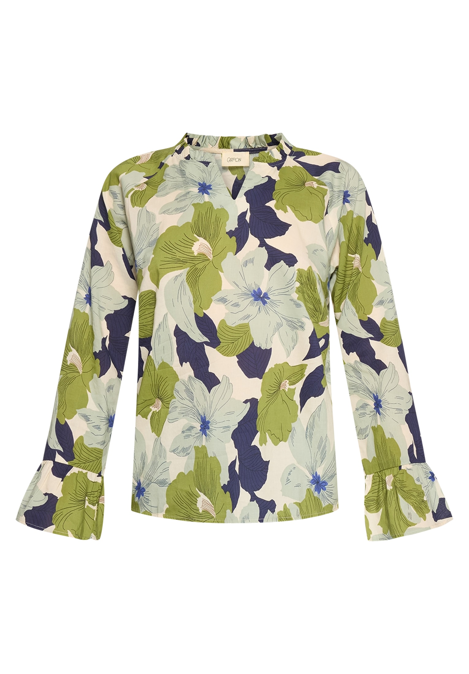 Cartoon Rüschenbluse »Damen mit Muster«