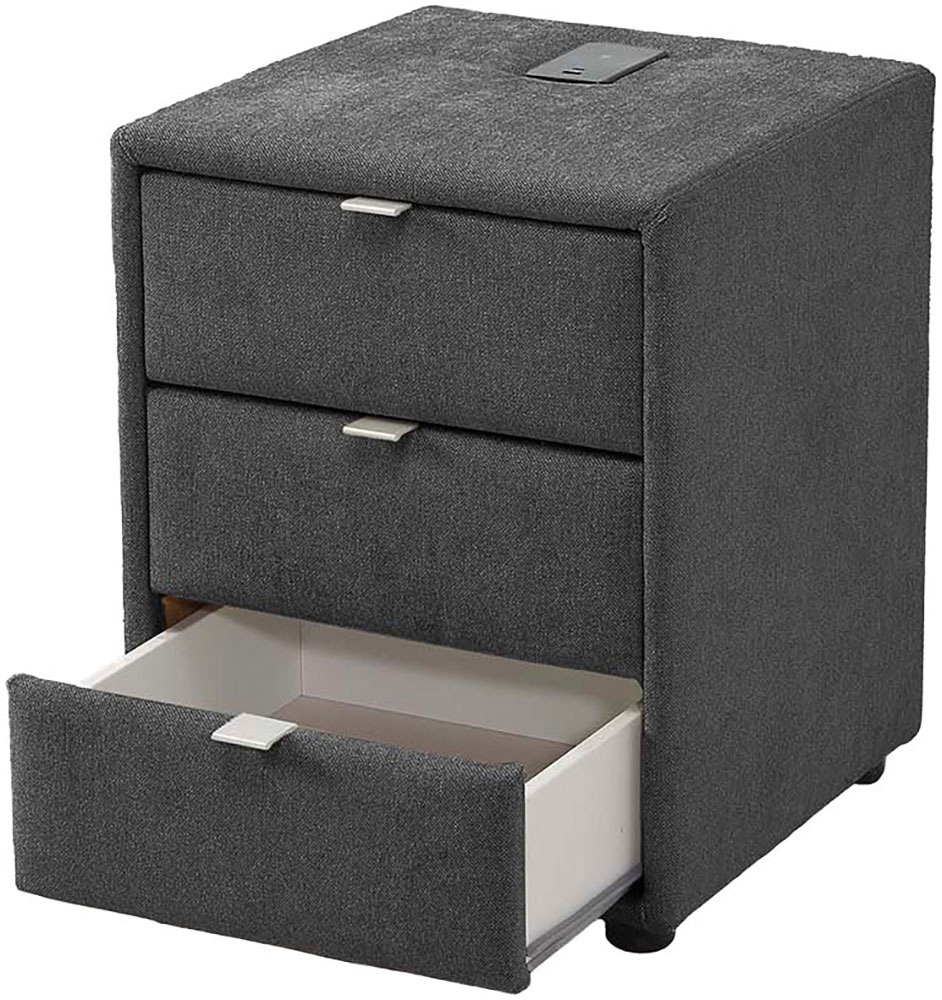 Jockenhöfer Gruppe Nachtkonsole "Lissy mit 3 Schubladen" mit induktiver Lad günstig online kaufen