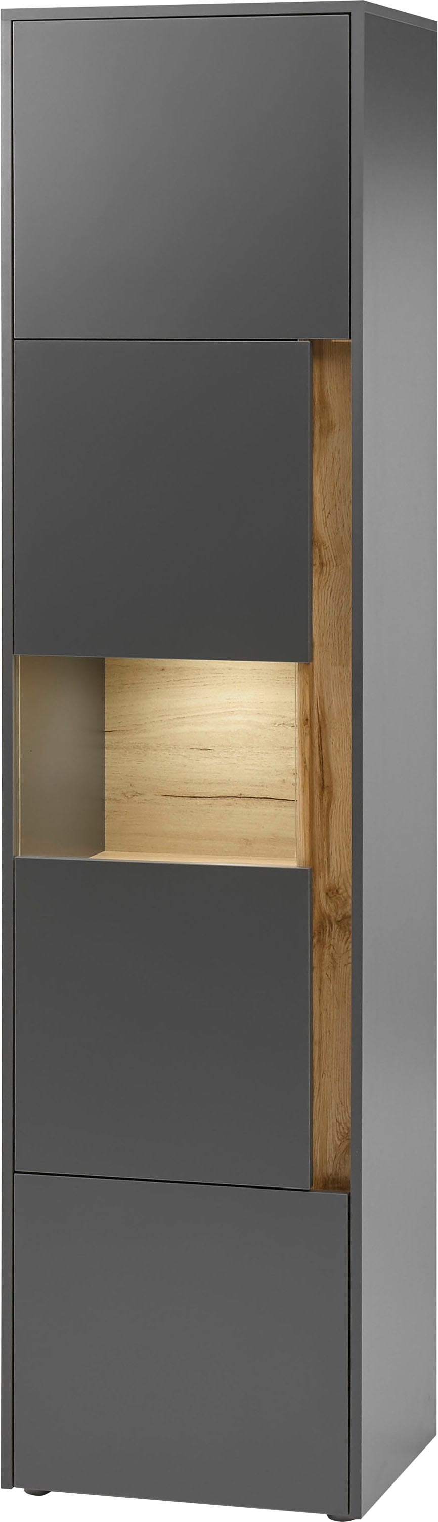 Home affaire Vitrine "City/Giron, moderner Hochschrank, Glasvitrine" zeitlos, modern, ausreichend Stauraum, vielseitig einsetzbar