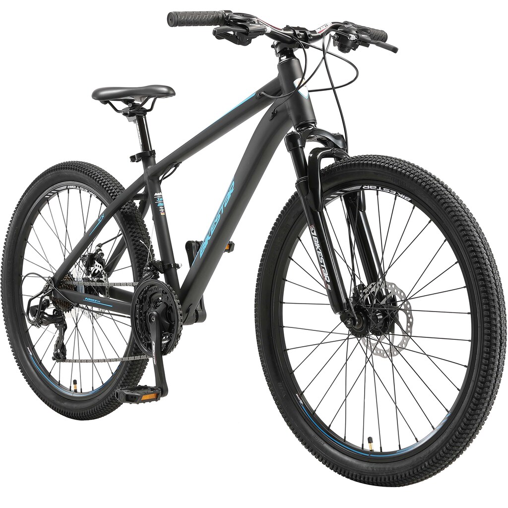 Bikestar Mountainbike, 21 Gang, Shimano, RD-TY300 Schaltwerk, Kettenschaltung