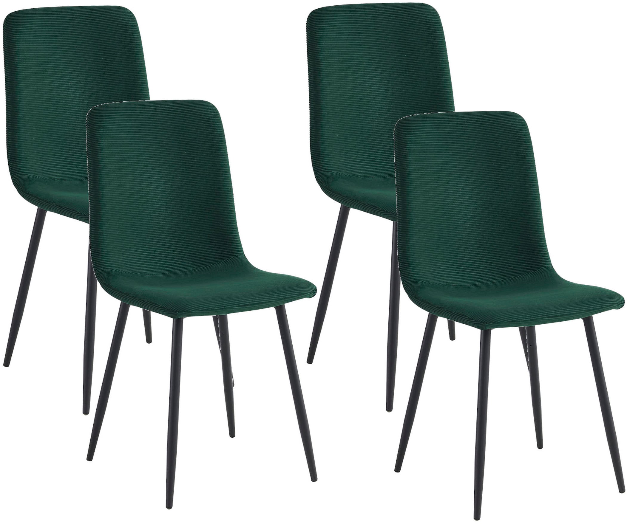 HELA 4-Fußstuhl "LEIPZIG", (Set), 4 St., Microfaser-Cord, 4-Fuß,Rundrohrges günstig online kaufen
