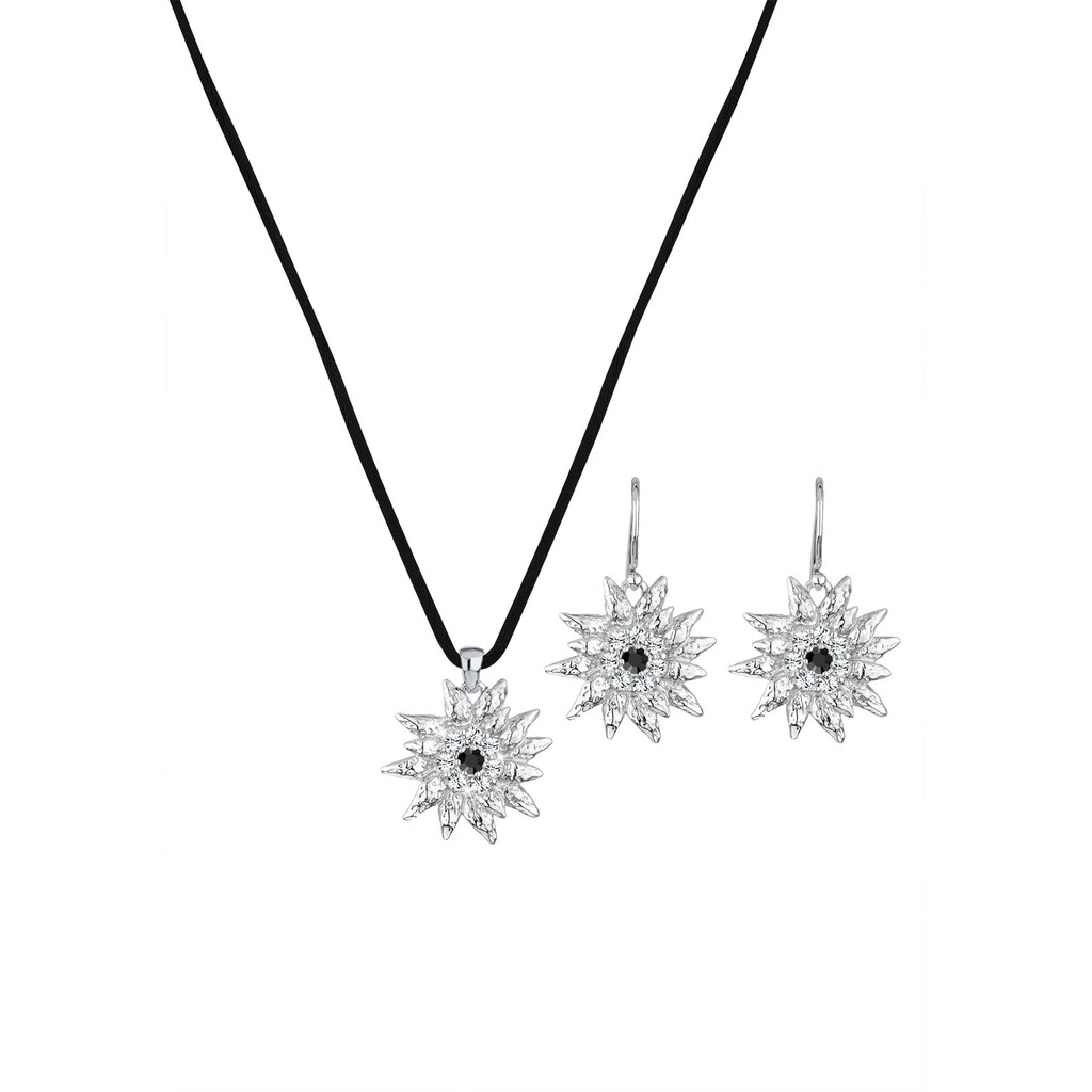 Elli Schmuckset »Edelweiss Kristalle Silber«