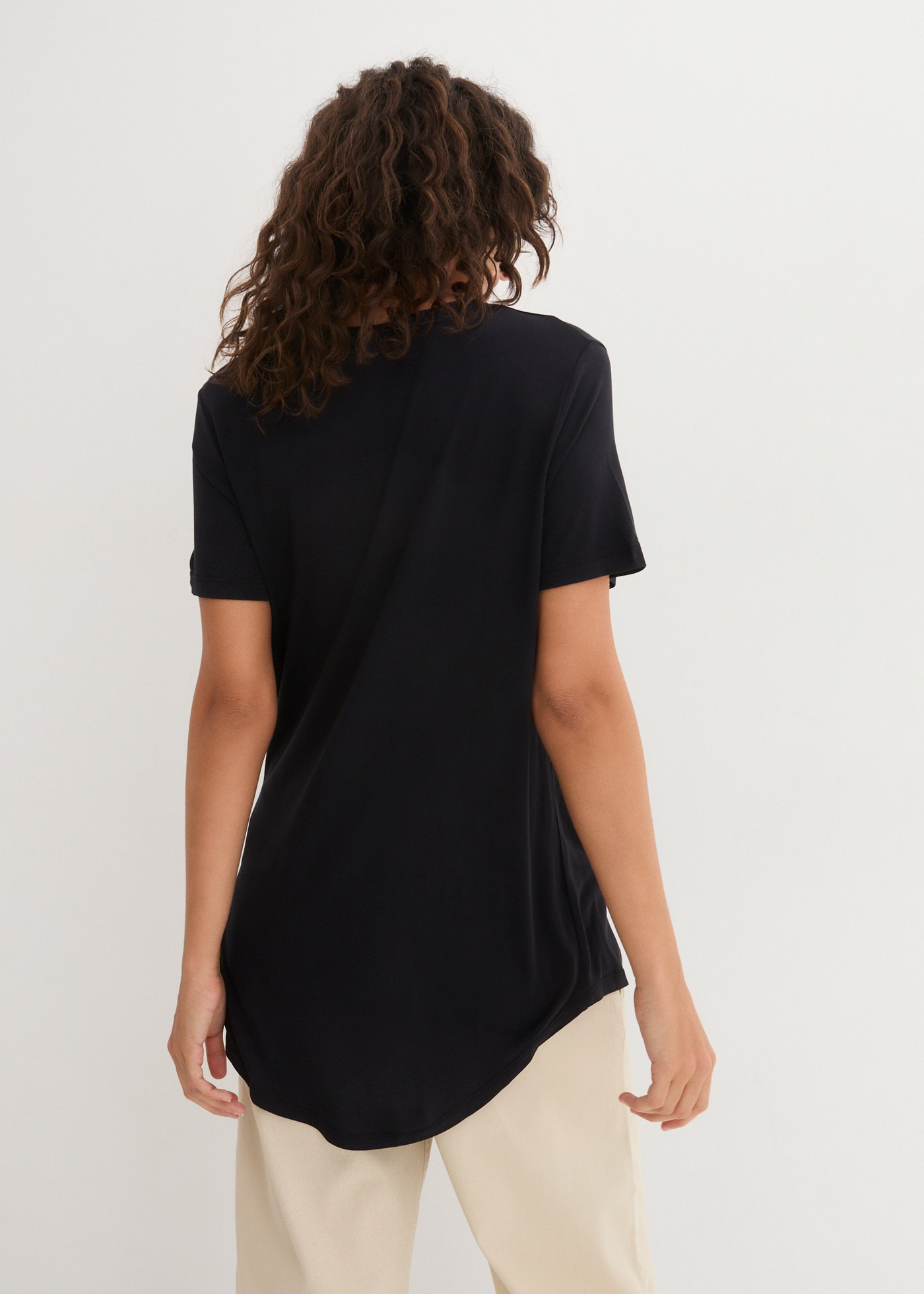 Thumbnail - bonprix Longshirt lässige Passform, mit Rundhalsausschnitt, aus Viskose, unifarben