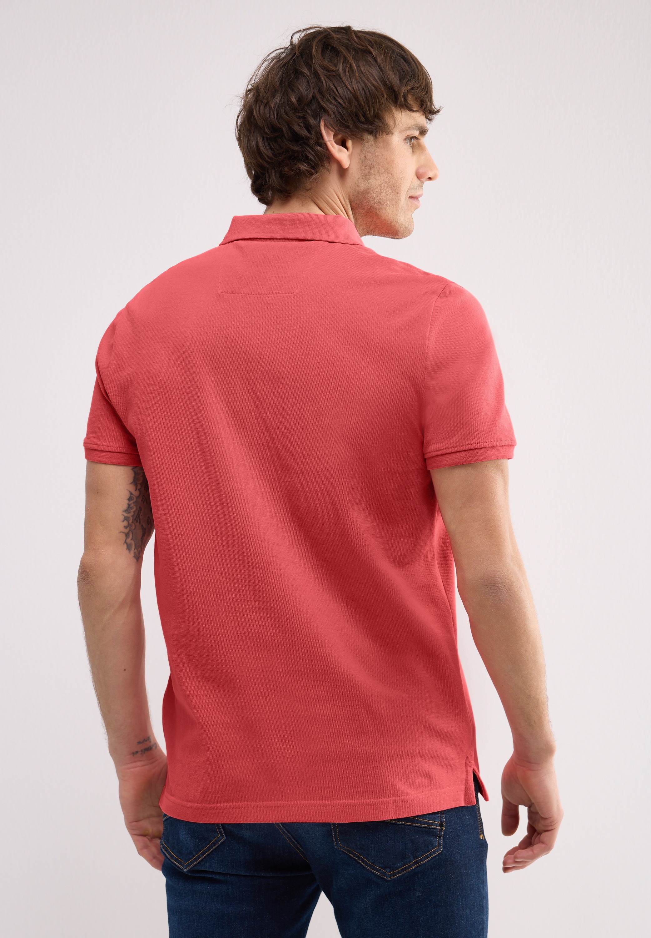 STREET ONE MEN Poloshirt, aus reiner Baumwolle