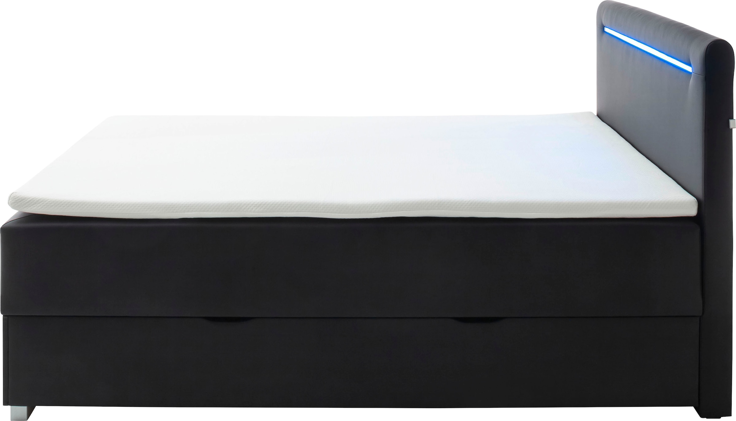 meise.möbel Boxspringbett »Las Vegas 2«, inkl. LED Beleuchtung im Kopfteil, mit Bettkasten und Topper
