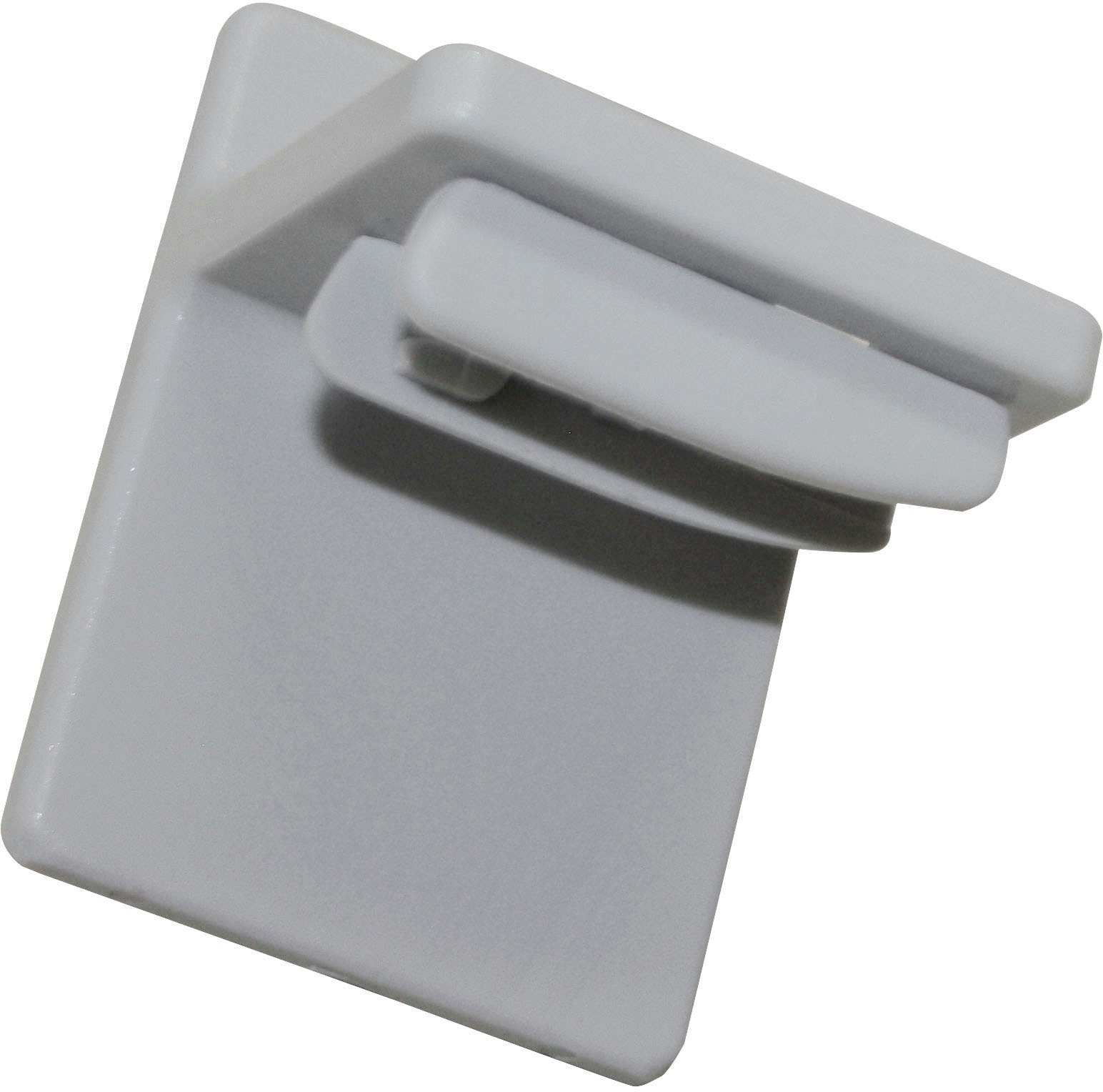 Klebeträger, grau, SCHÖNER WOHNEN-KOLLEKTION, Kunststoff, Sichtschutzbefestigungen, Serie "Schöner Wohnen Plissees", als alternative ohne Bohren