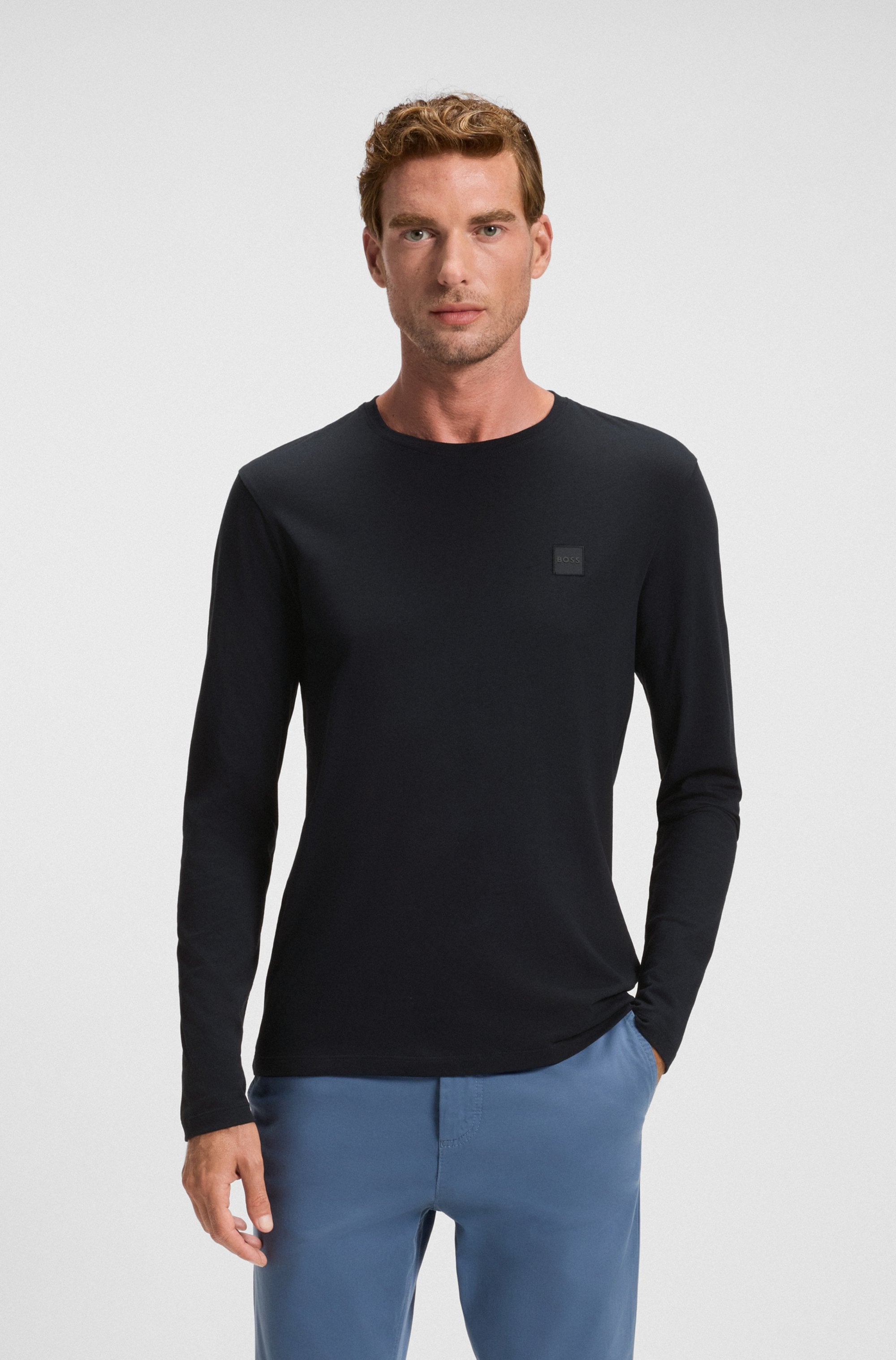 BOSS ORANGE Langarmshirt "Tacks", mit Markenlogo auf der Brust günstig online kaufen