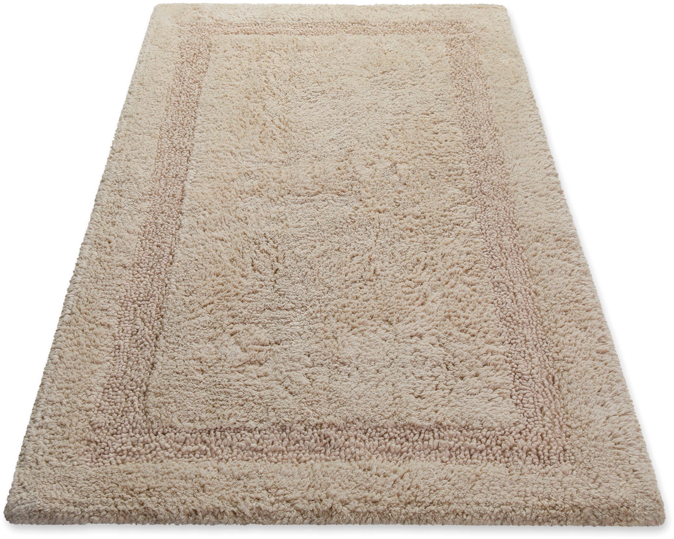 Thumbnail - Wecon home Basics Badematte "Knut" Höhe 20 mm waschbar, rutschfest, strapazierfähig, pflegeleicht, Bordüre, weich