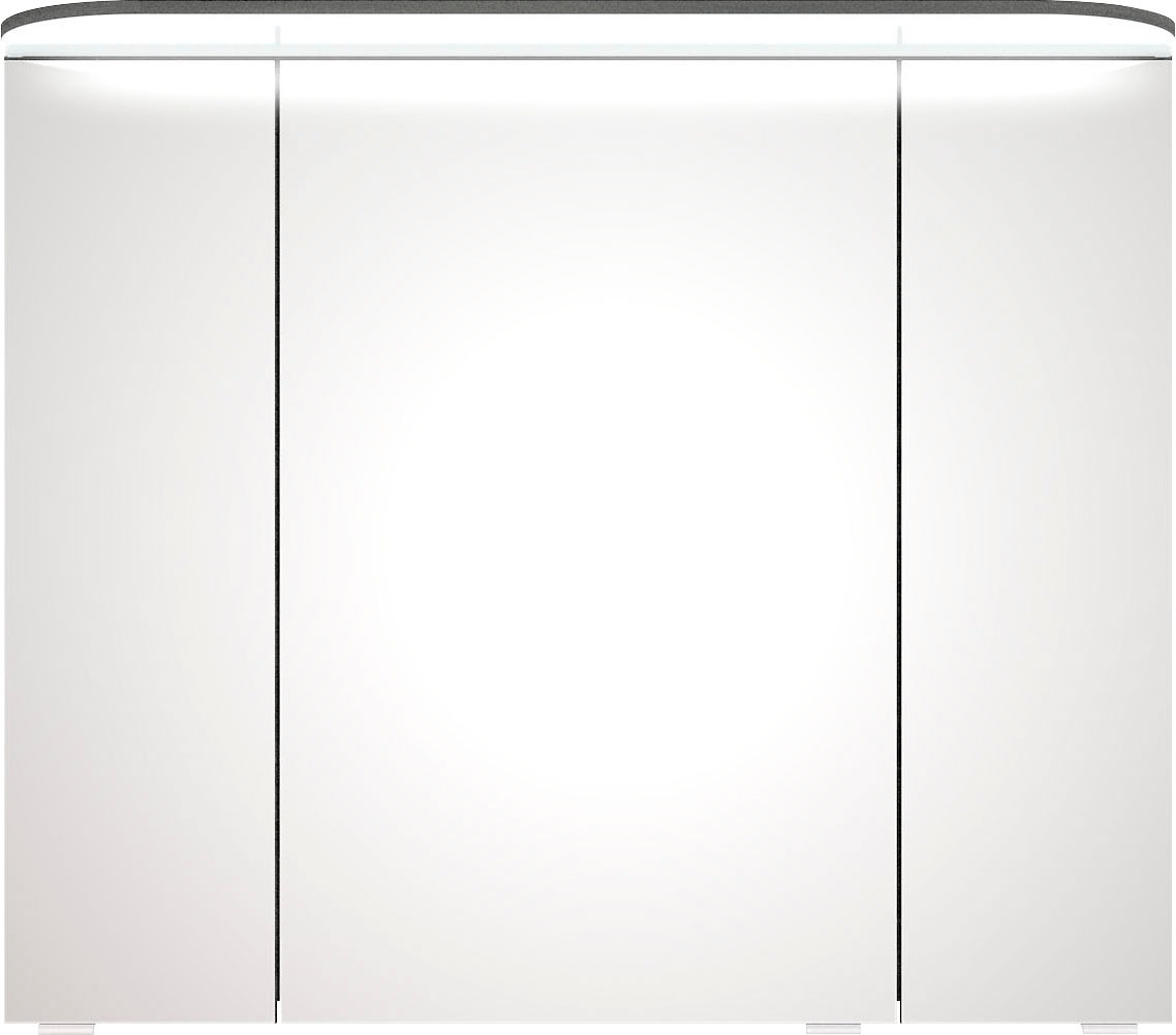Saphir Spiegelschrank "Balto Sprint Badschrank mit LED-Lichtkranz, 85,2 cm breit, 3 Türen", Schalter-/ Steckdosenkombina