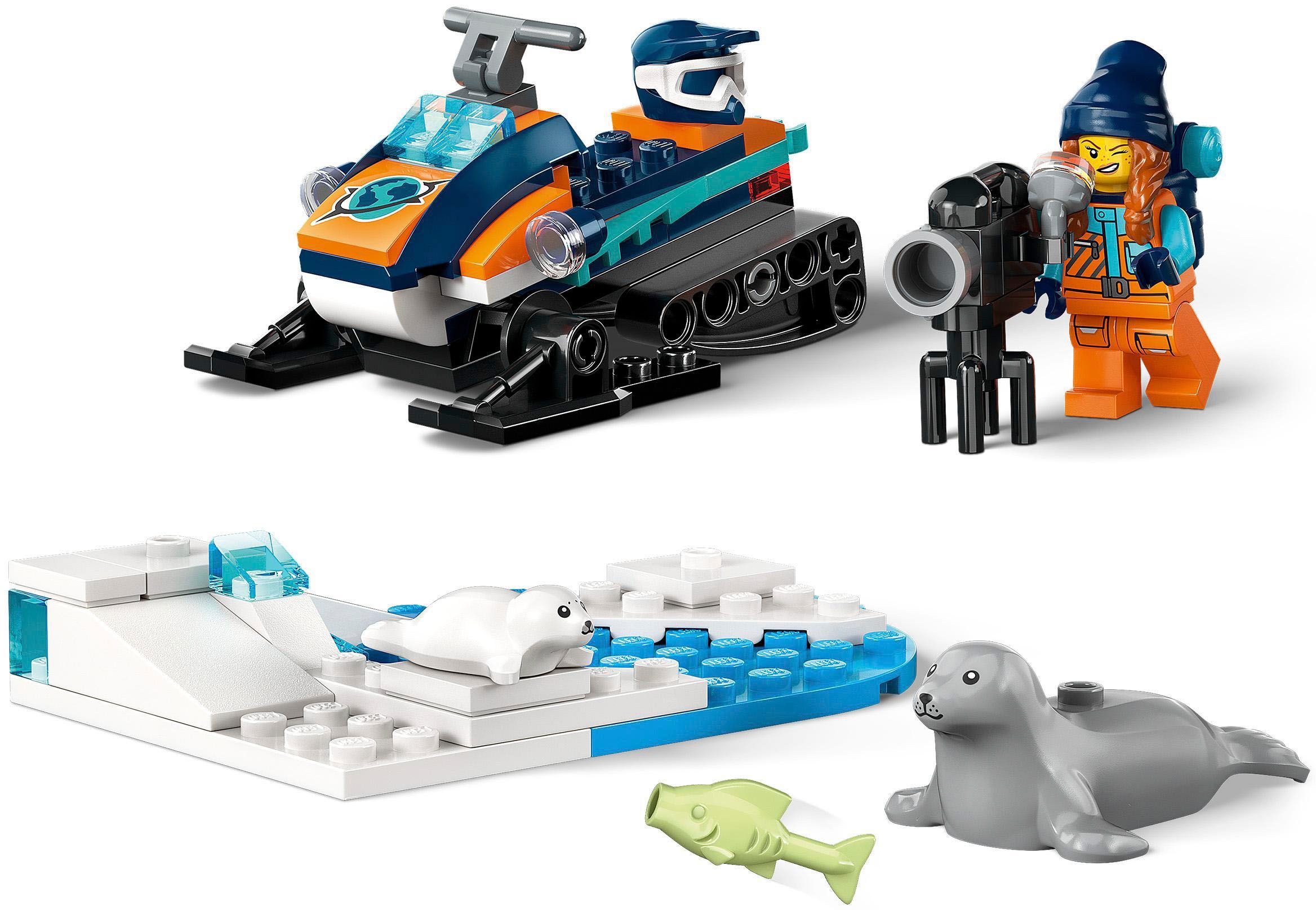 LEGO® Konstruktionsspielsteine »Arktis-Schneemobil (60376), LEGO® City«, (70 St.), Made in Europe