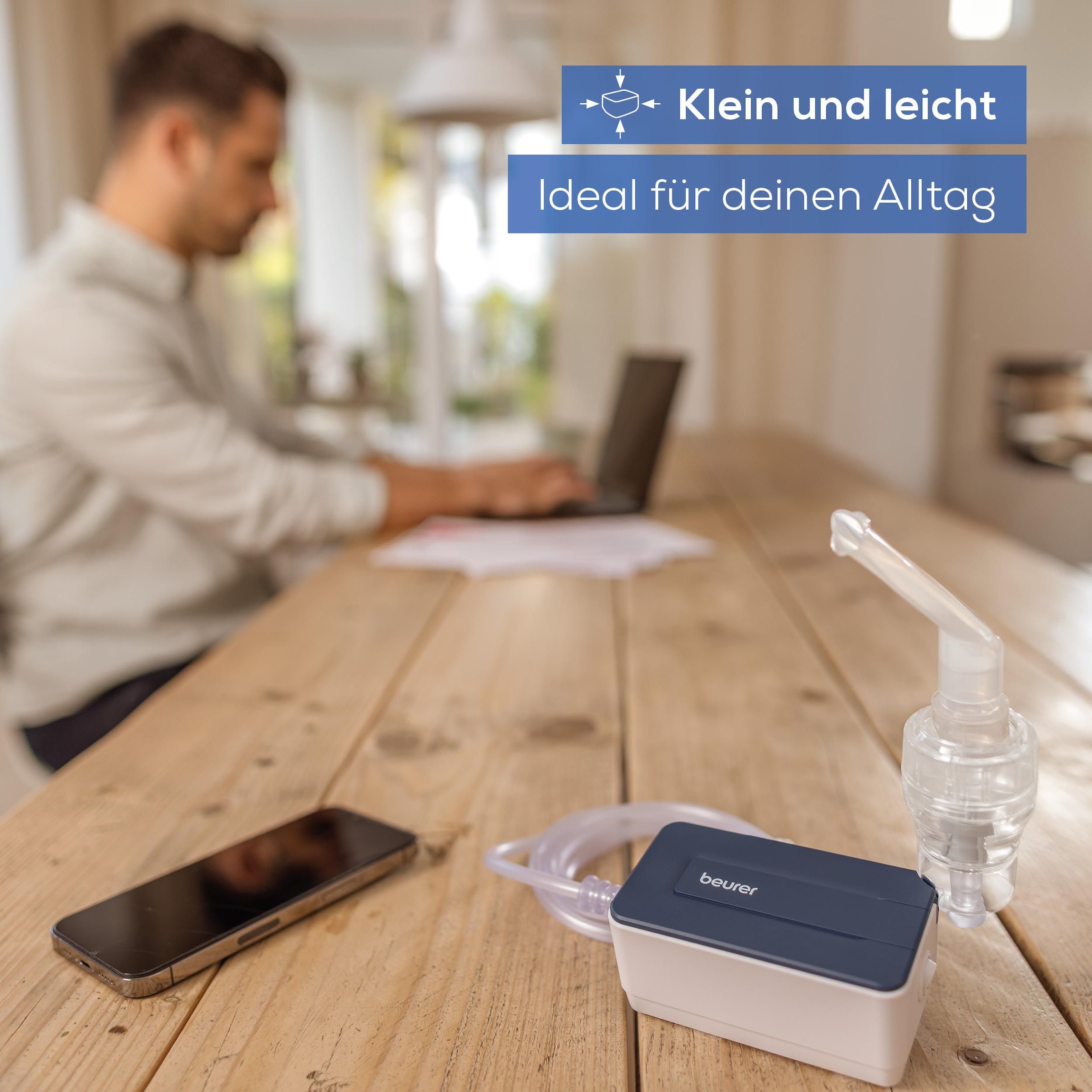 BEURER Inhalationsgerät »IH 15 Inhalator zur Behandlung der oberen und unteren Atemwege« Anwendung bei Erkältung, Asthma, und Atemwegserkrankungen