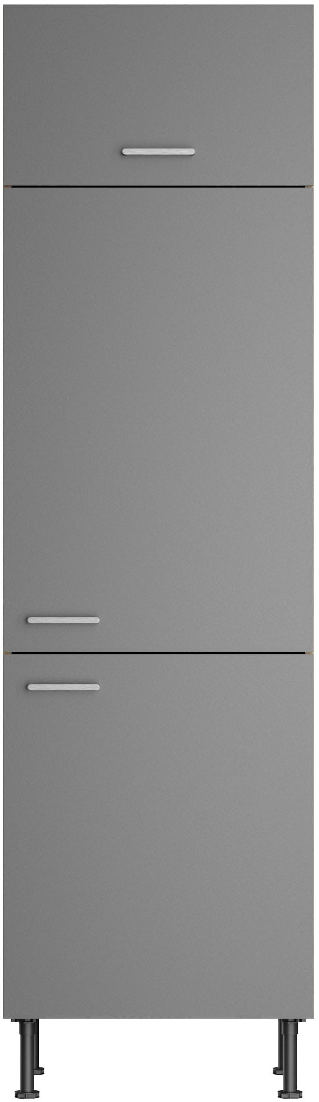 KOCHSTATION Kühlumbauschrank "KS-Lucy" Breite 60 cm, m. 2 Türen, 1 Klappe, Soft-Close, höhenverstellbare Füße